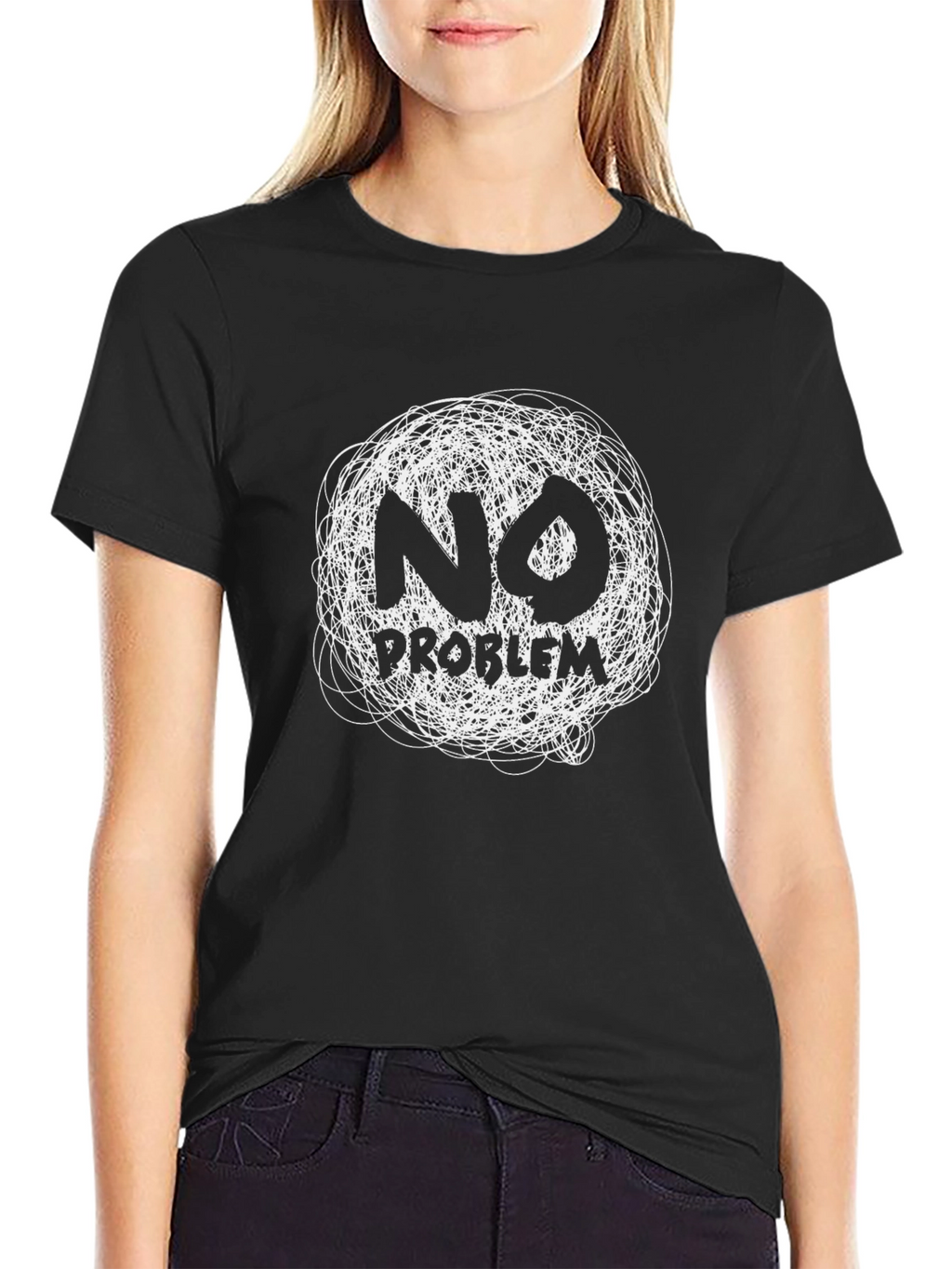 No Problem Black T-Shirt - Relaxed Fit