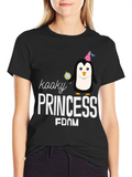 Kooky Princess Penguin T-Shirt - Black