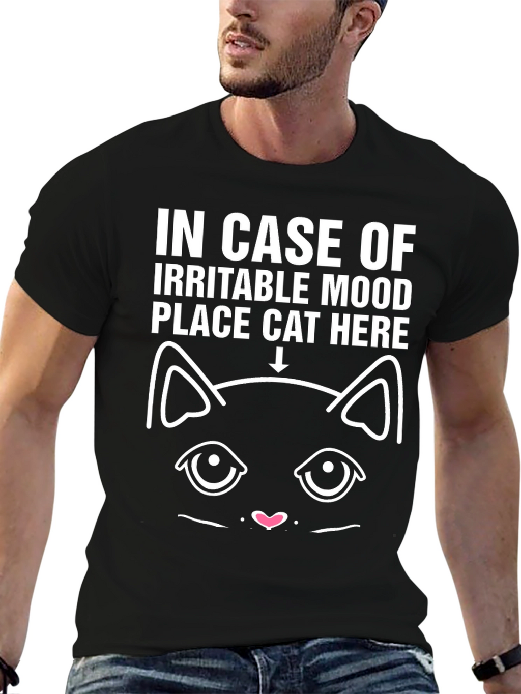 Irritable Mood Cat Here T-Shirt