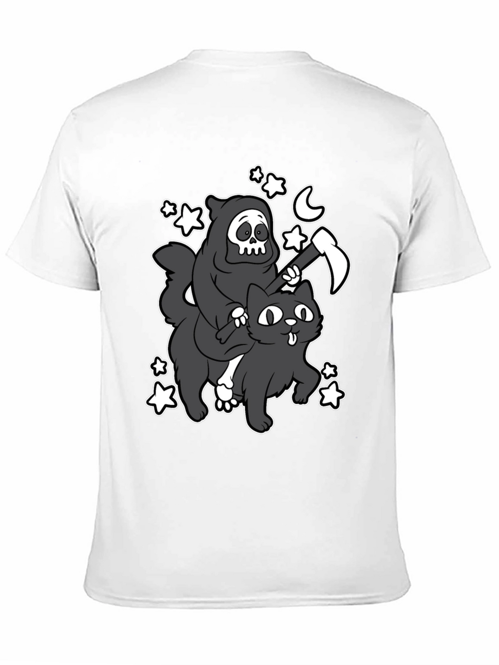 Grim Reaper Cat Ride T-Shirt