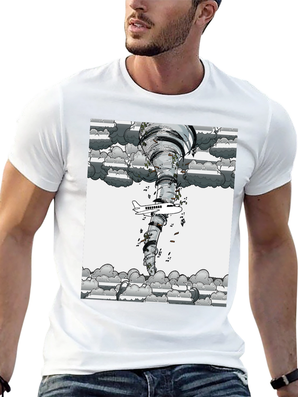 Tornado Airplane Graphic Tee
