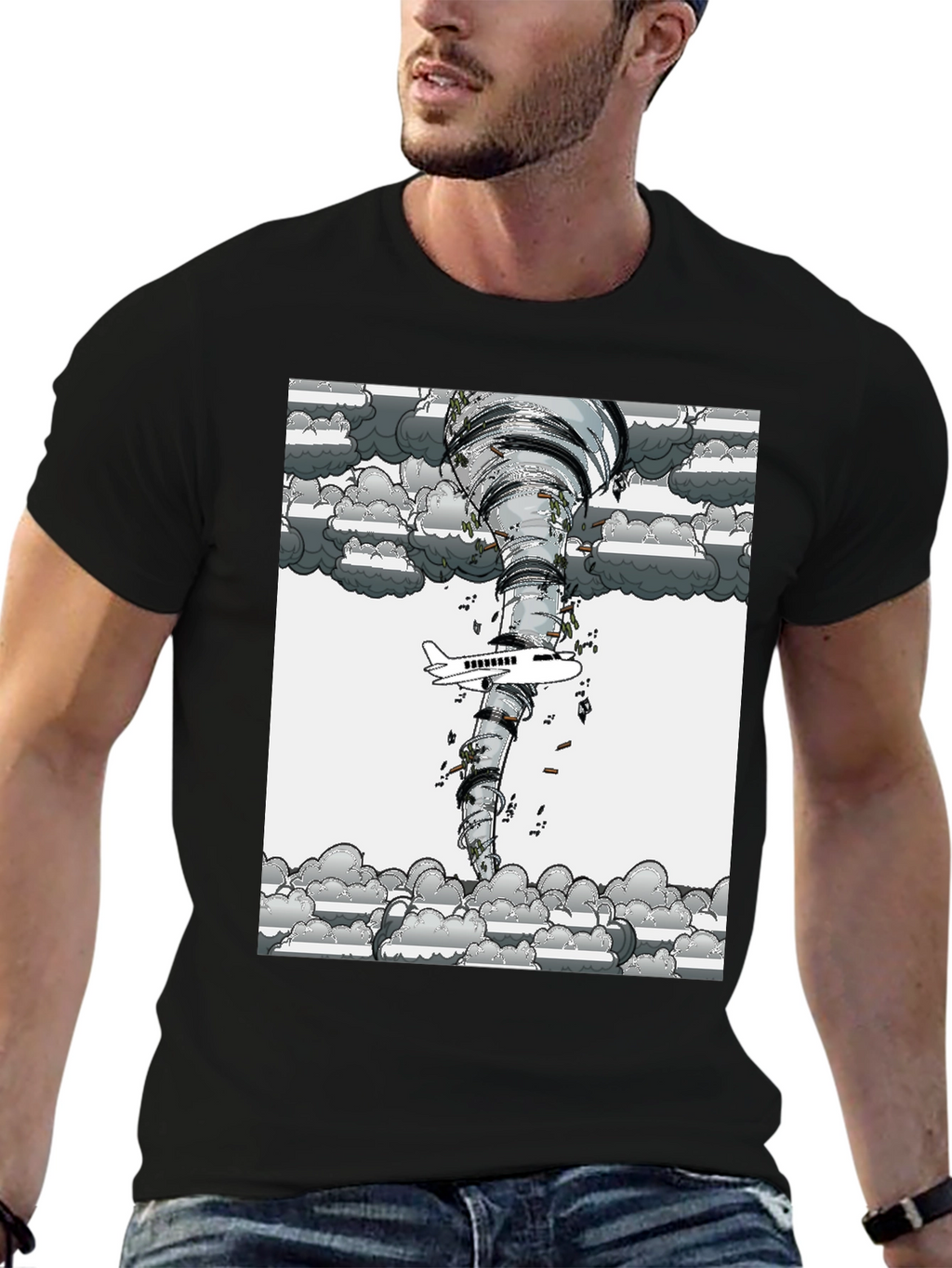 Tornado Airplane Graphic Tee