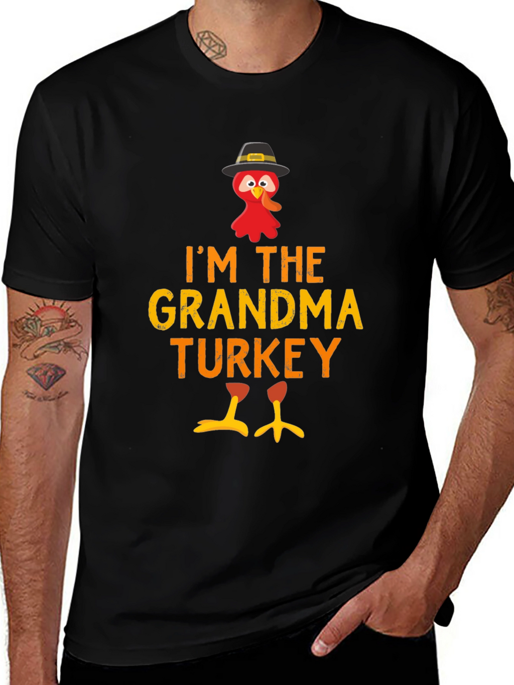 Im The Grandma Turkey T-Shirt - Thanksgiving Apparel