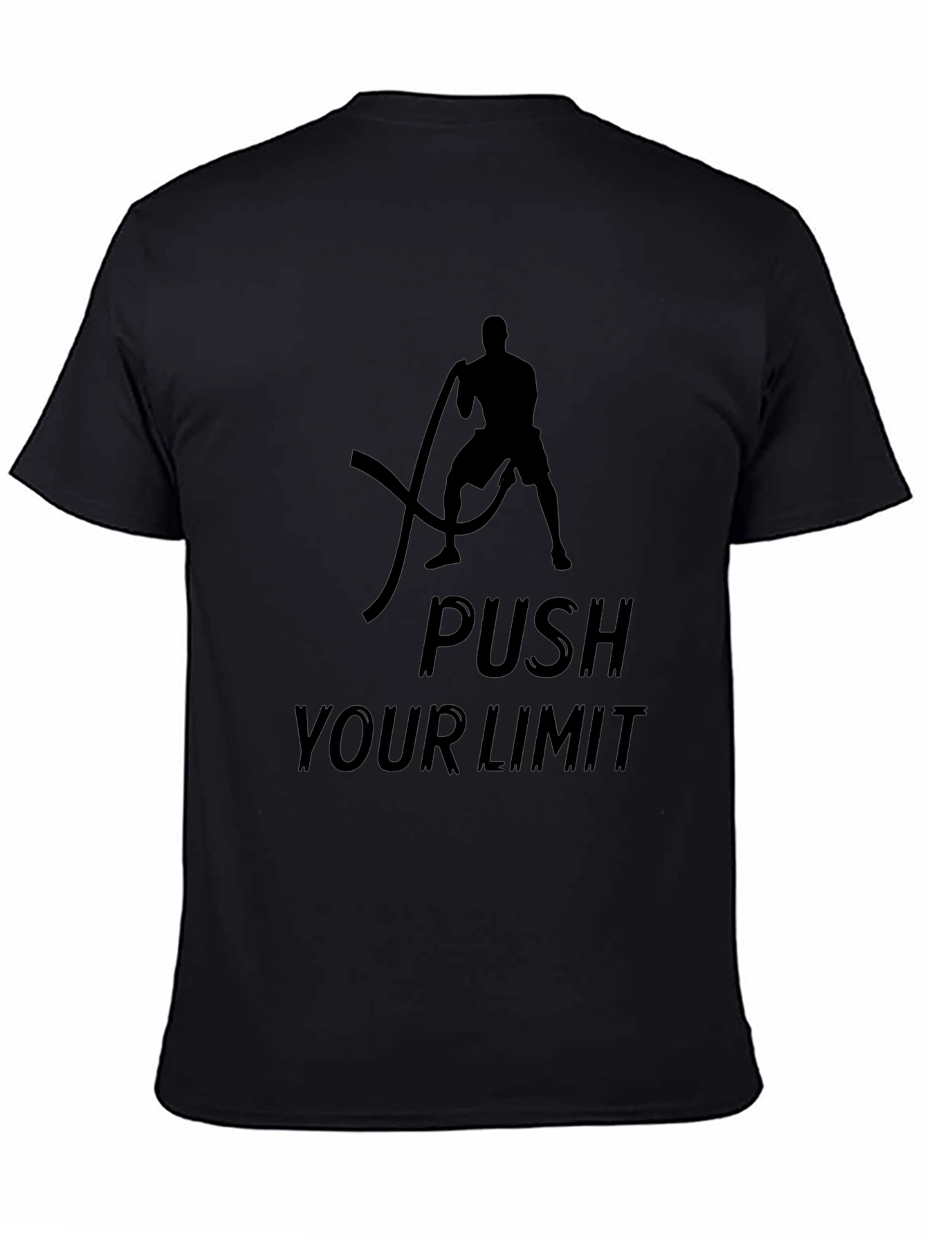 Push Your Limit Black T-Shirt - Fitness Apparel