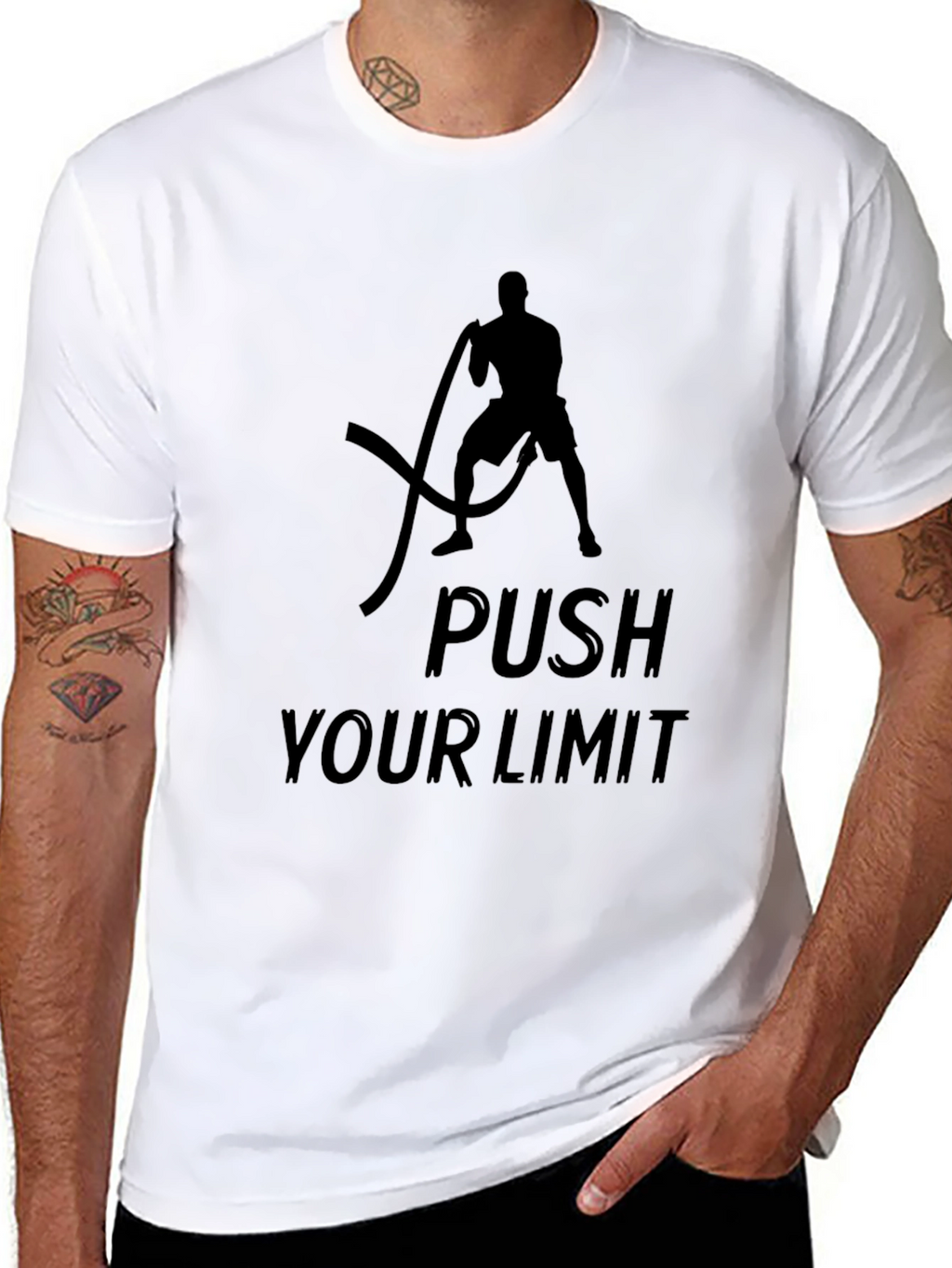 Push Your Limit Black T-Shirt - Fitness Apparel