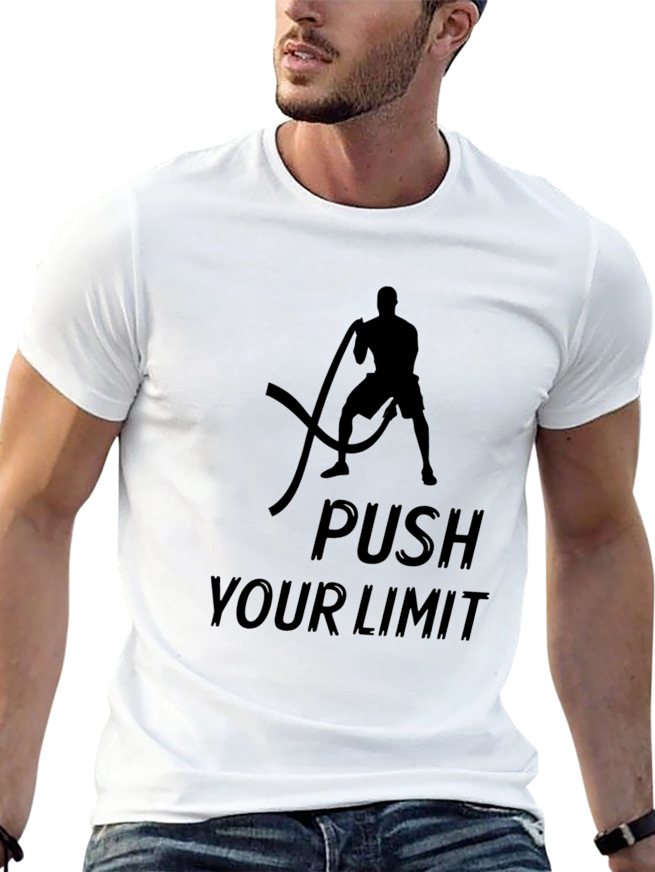 Push Your Limit Black T-Shirt - Fitness Apparel