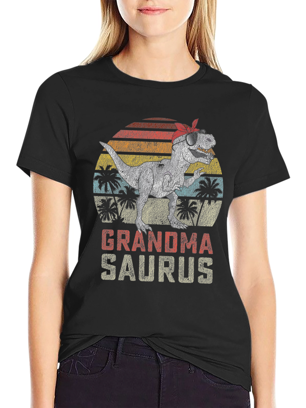 Grandmasaurus T-Shirt - Cool Dinosaur Graphic Tee