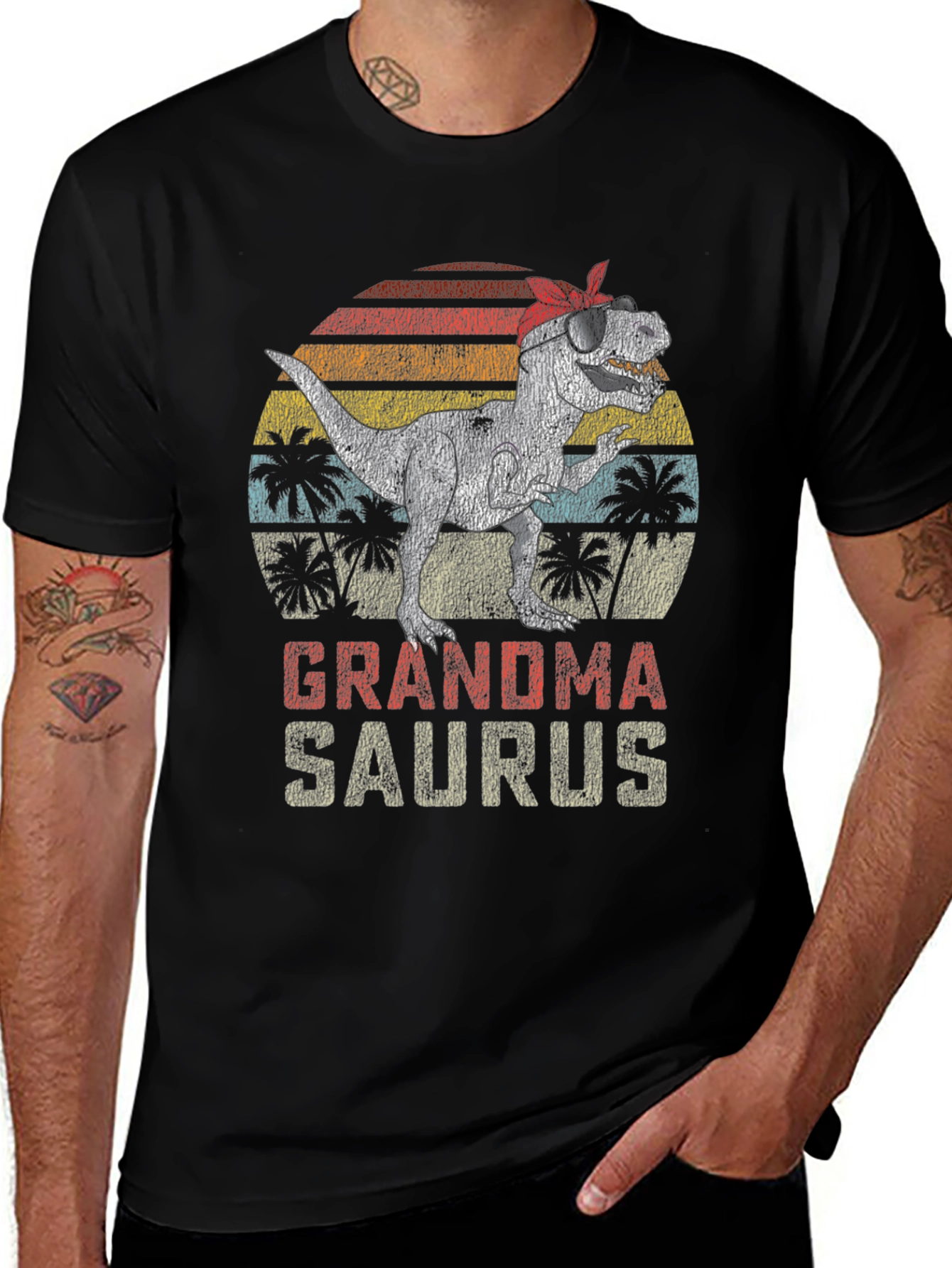 Grandmasaurus T-Shirt - Cool Dinosaur Graphic Tee