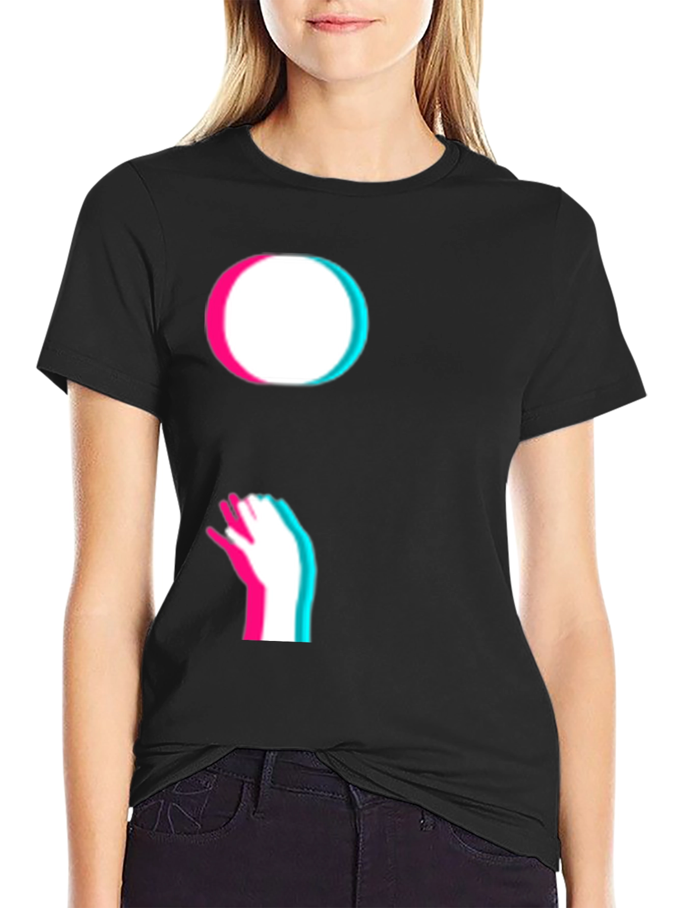 Trendy Graphic Tee - TikTok Hand Design