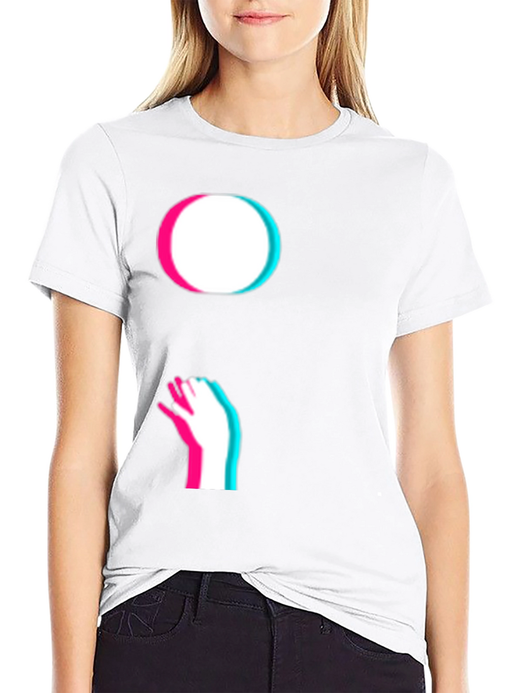 Trendy Graphic Tee - TikTok Hand Design