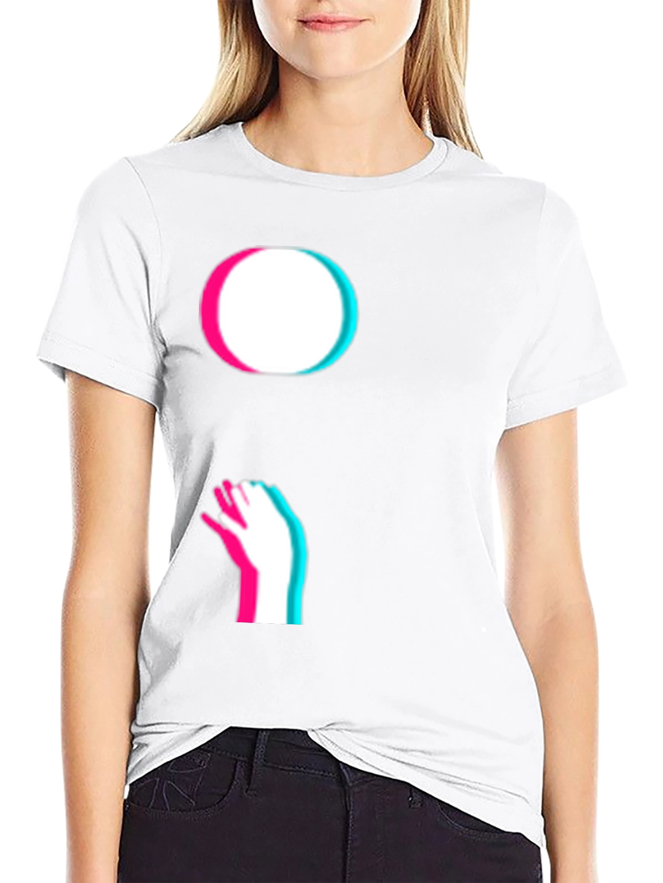Trendy Graphic Tee - TikTok Hand Design