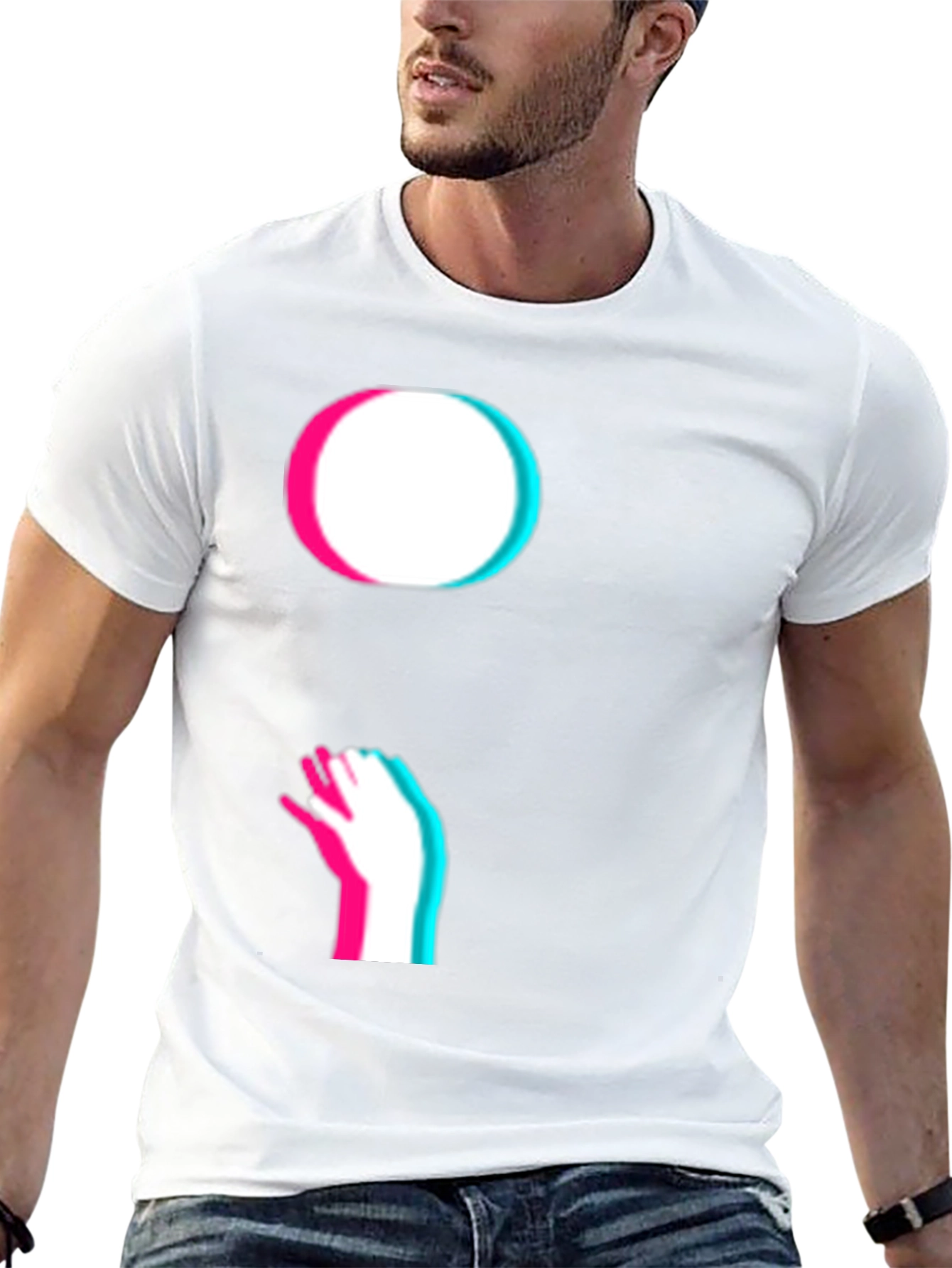 Trendy Graphic Tee - TikTok Hand Design