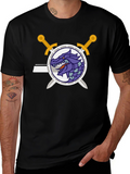 Dragon Crest Swordsman Black T-Shirt