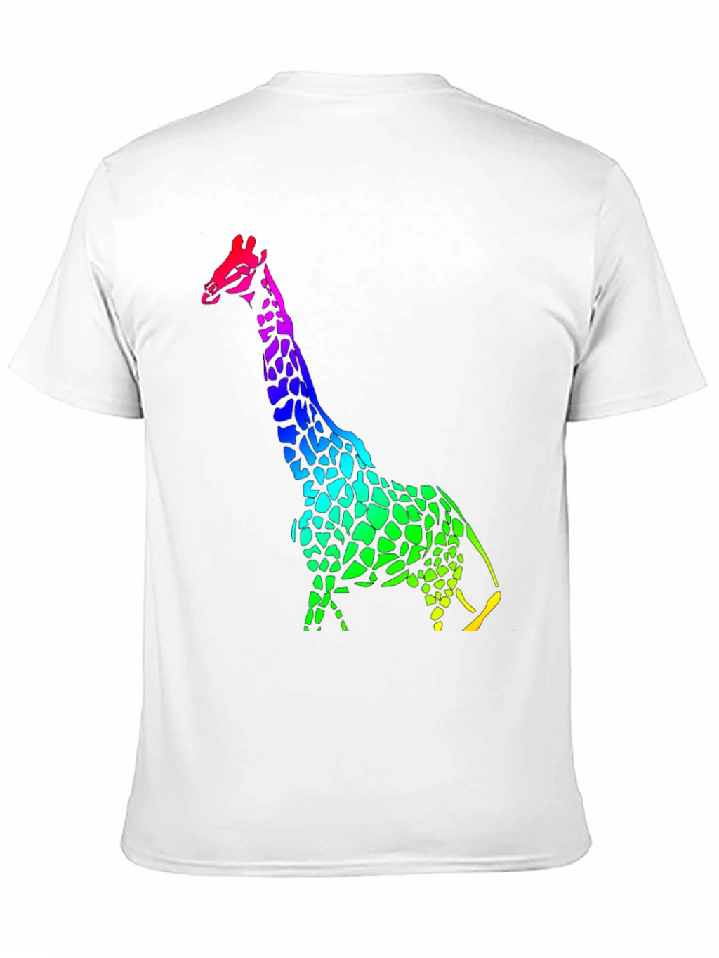 Rainbow Giraffe Black T-Shirt