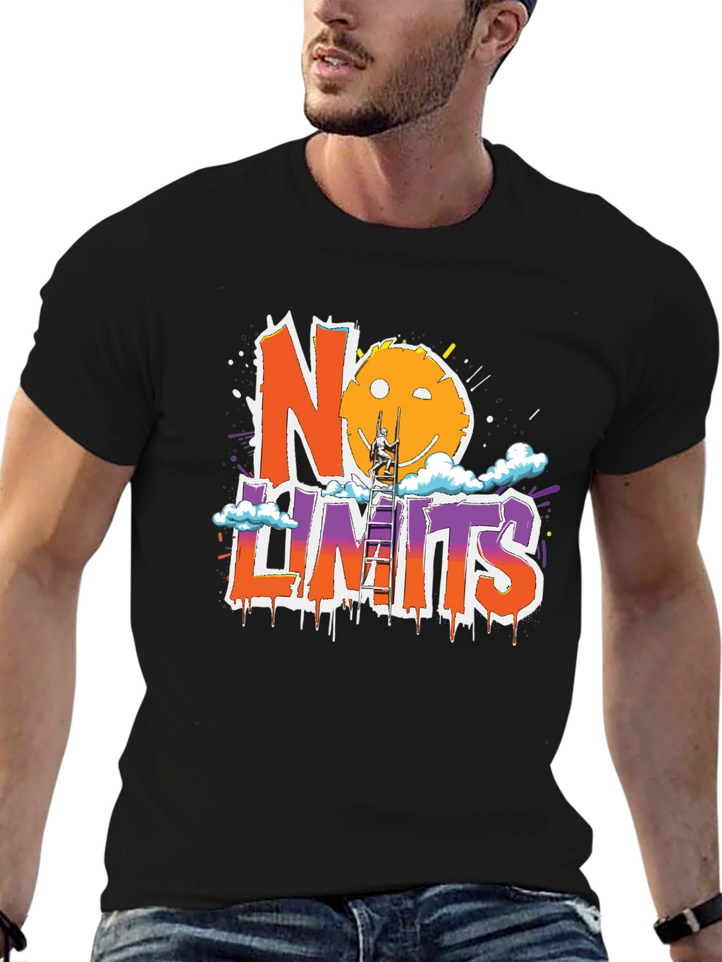No Limits Graphic Print T-Shirt