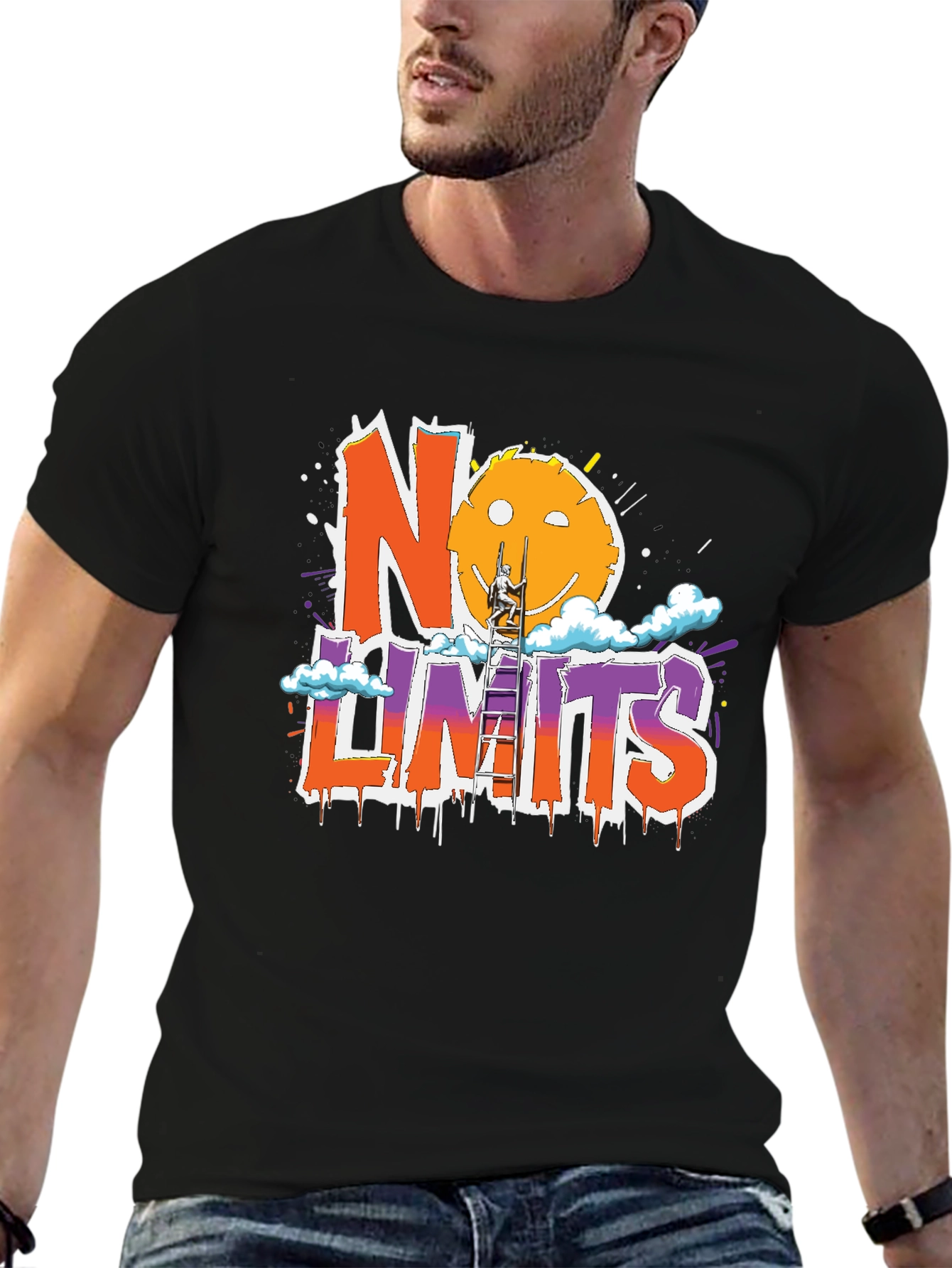 No Limits Graphic Print T-Shirt