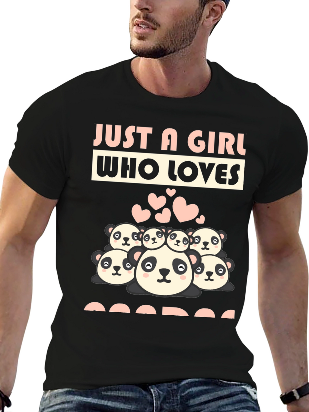 Just A Girl Who Loves Pandas Graphic Tee