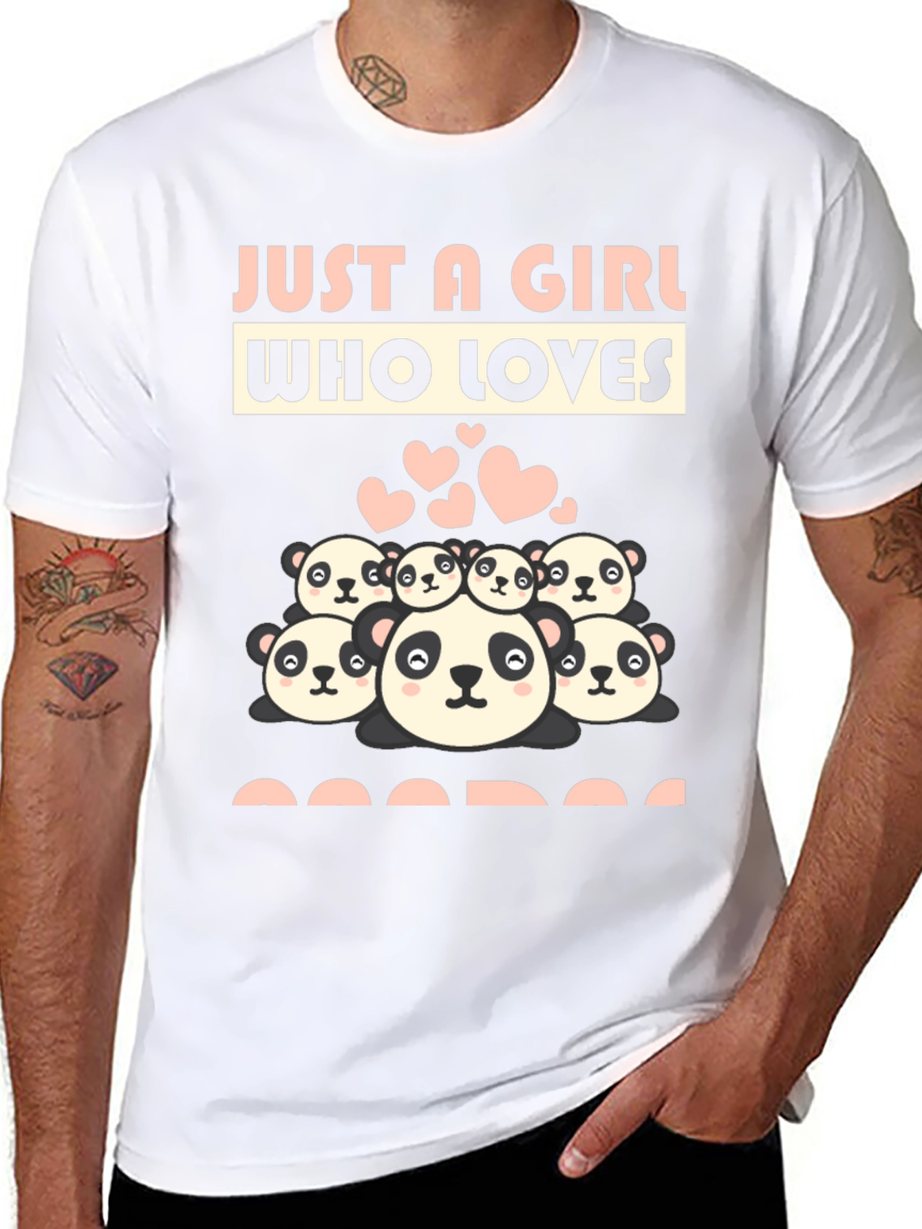 Just A Girl Who Loves Pandas Graphic Tee