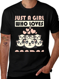 Just A Girl Who Loves Pandas Graphic Tee