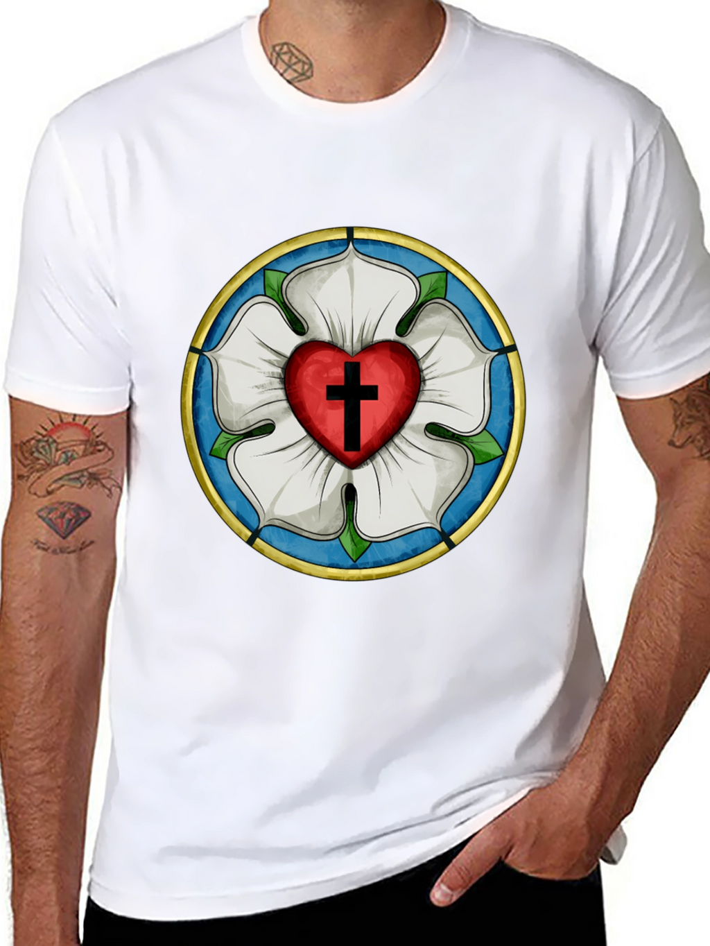 Luther Rose Black Graphic Tee - Faith & Style
