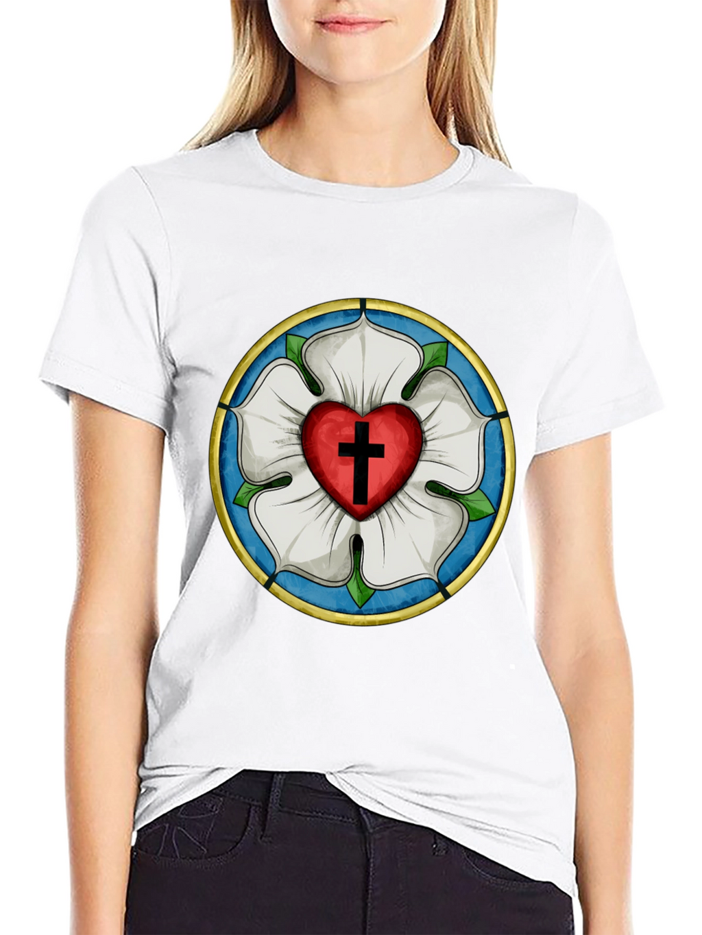 Luther Rose Black Graphic Tee - Faith & Style