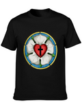 Luther Rose Black Graphic Tee - Faith & Style