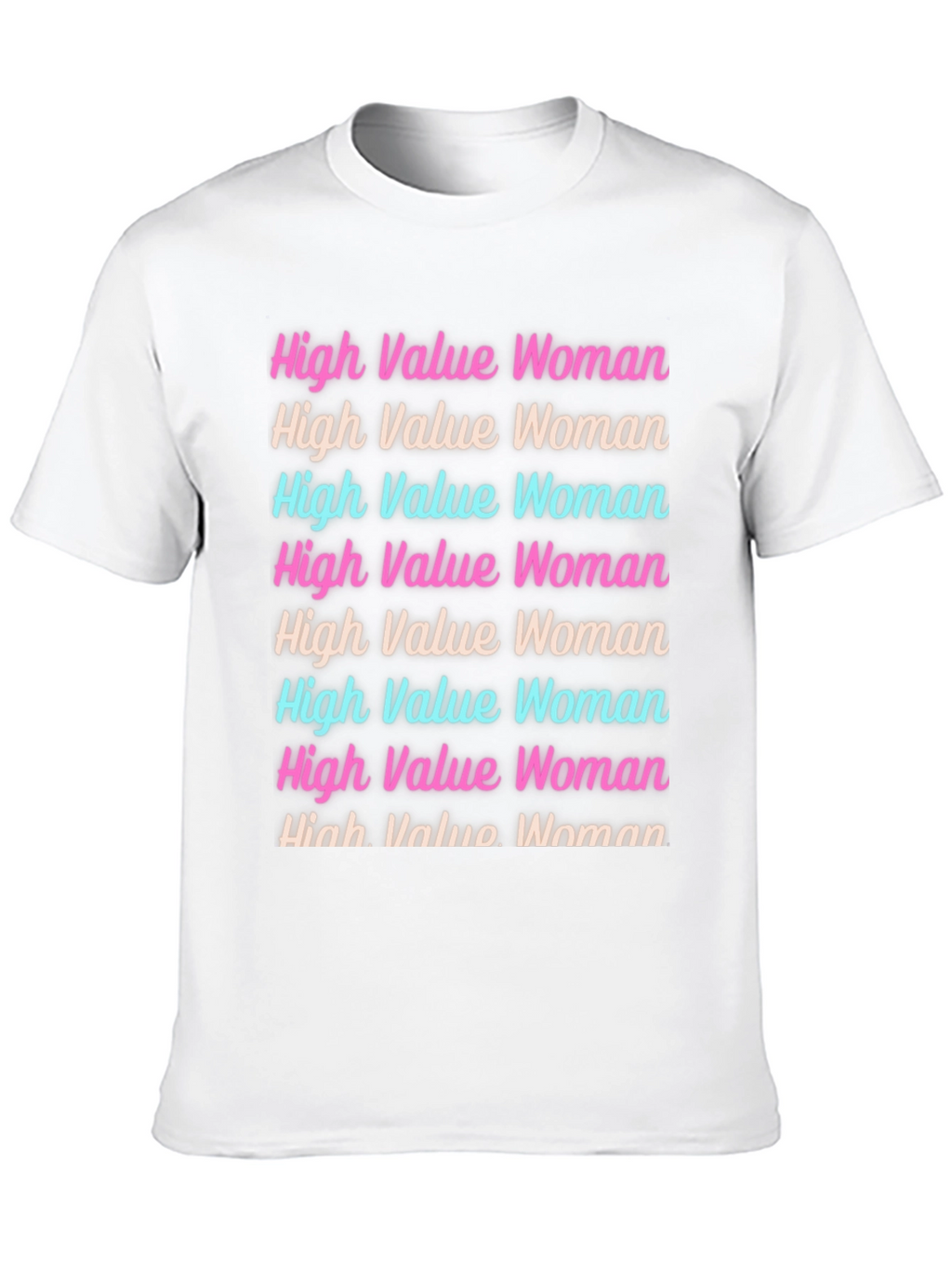 High Value Woman Graphic Tee - Trendy Black T-Shirt