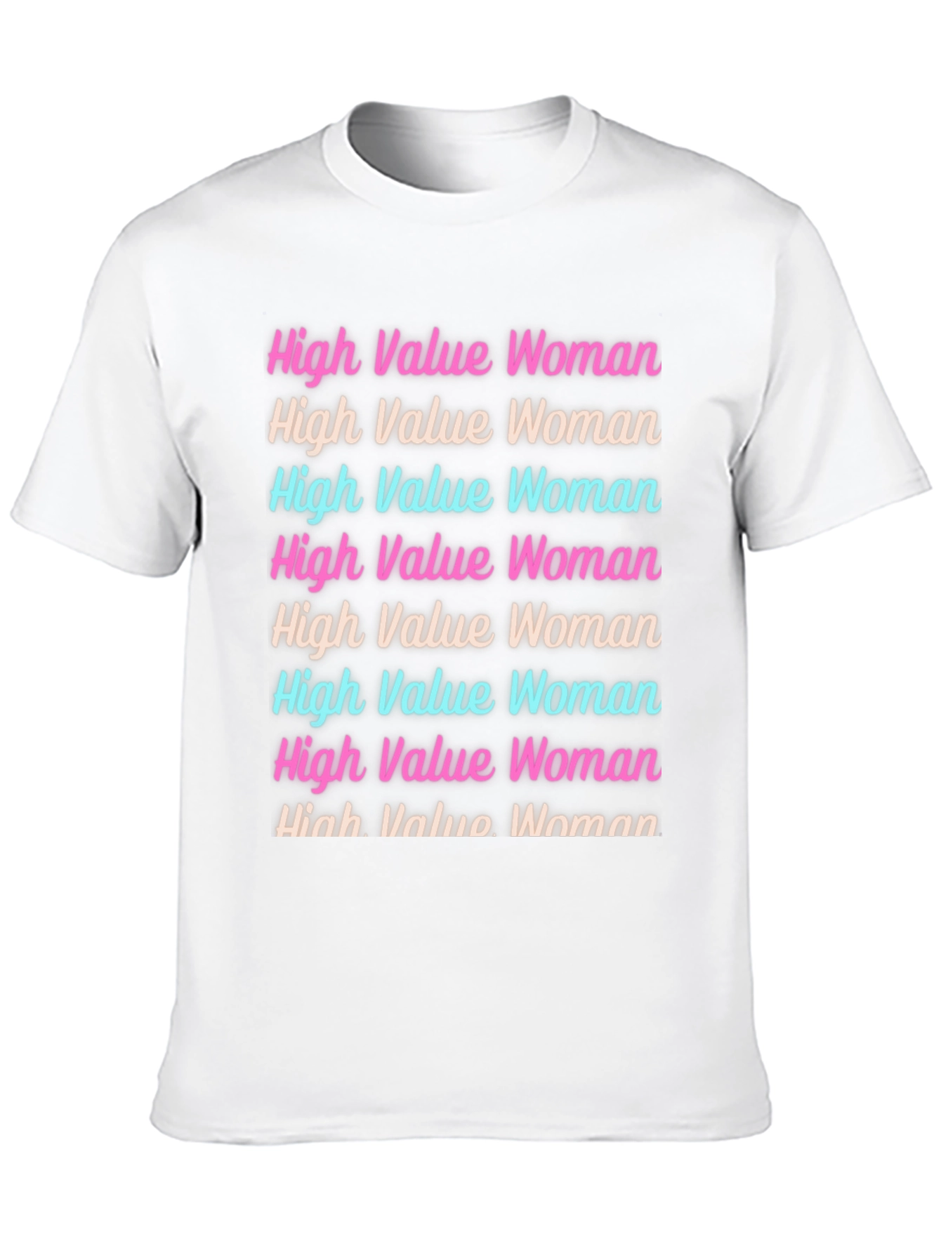 High Value Woman Graphic Tee - Trendy Black T-Shirt