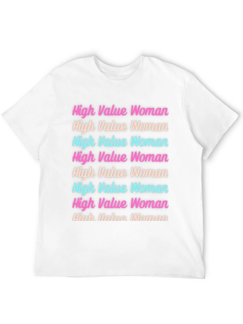 High Value Woman Graphic Tee - Trendy Black T-Shirt