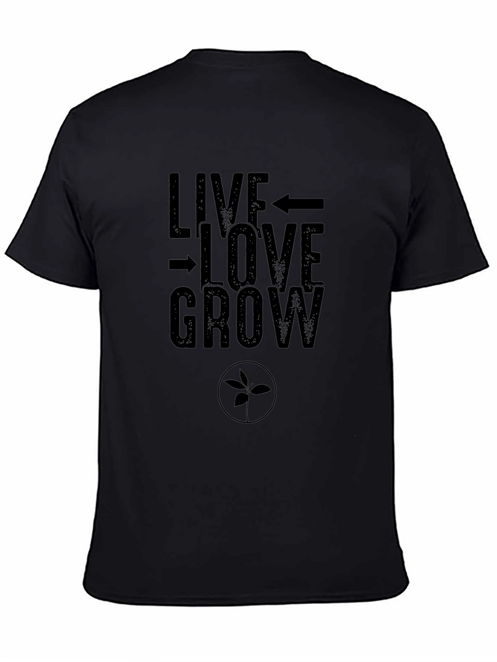 Live Love Grow Graphic Tee - Black