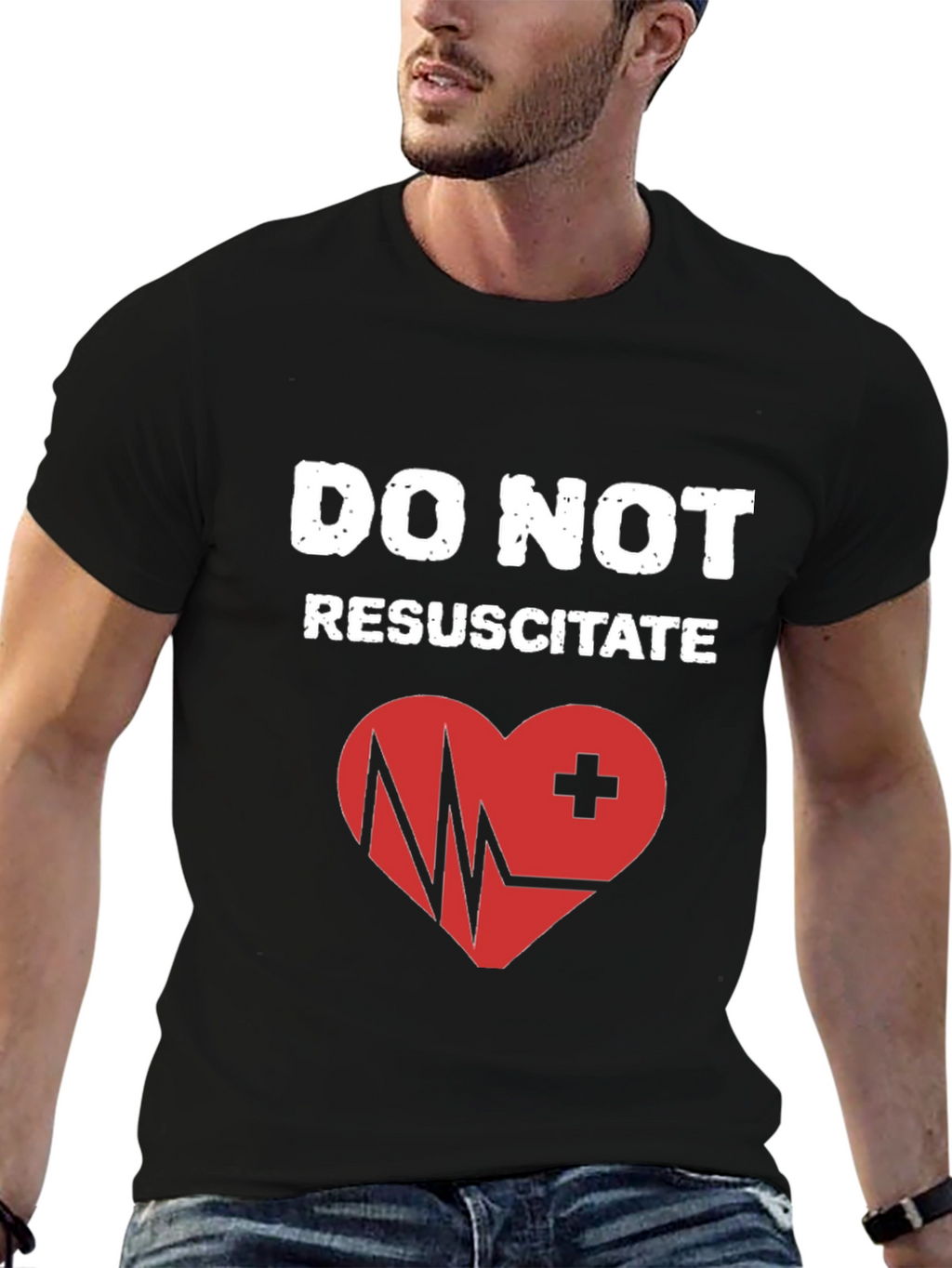 Do Not Resuscitate Graphic T-Shirt - Heart Design