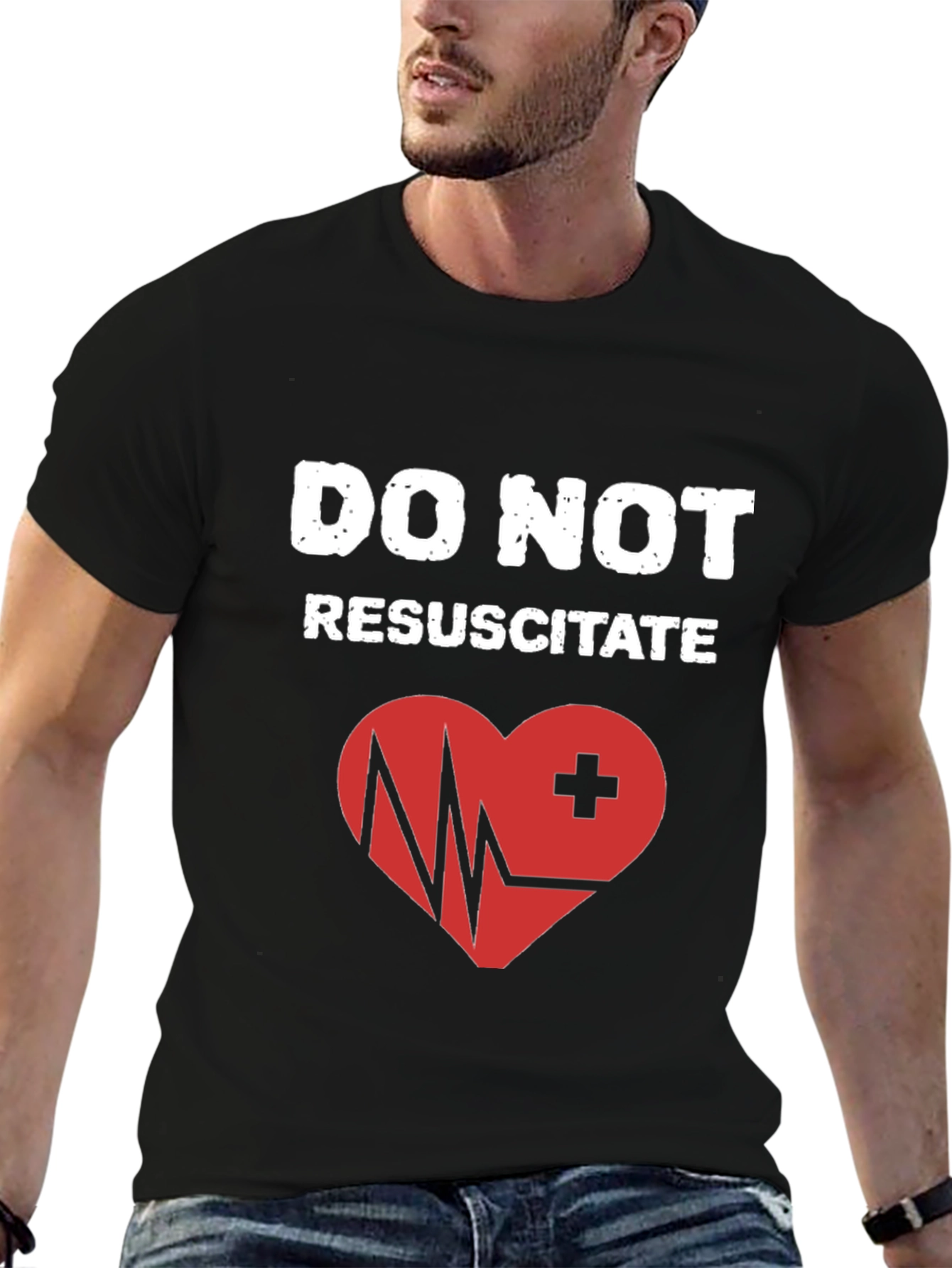 Do Not Resuscitate Graphic T-Shirt - Heart Design