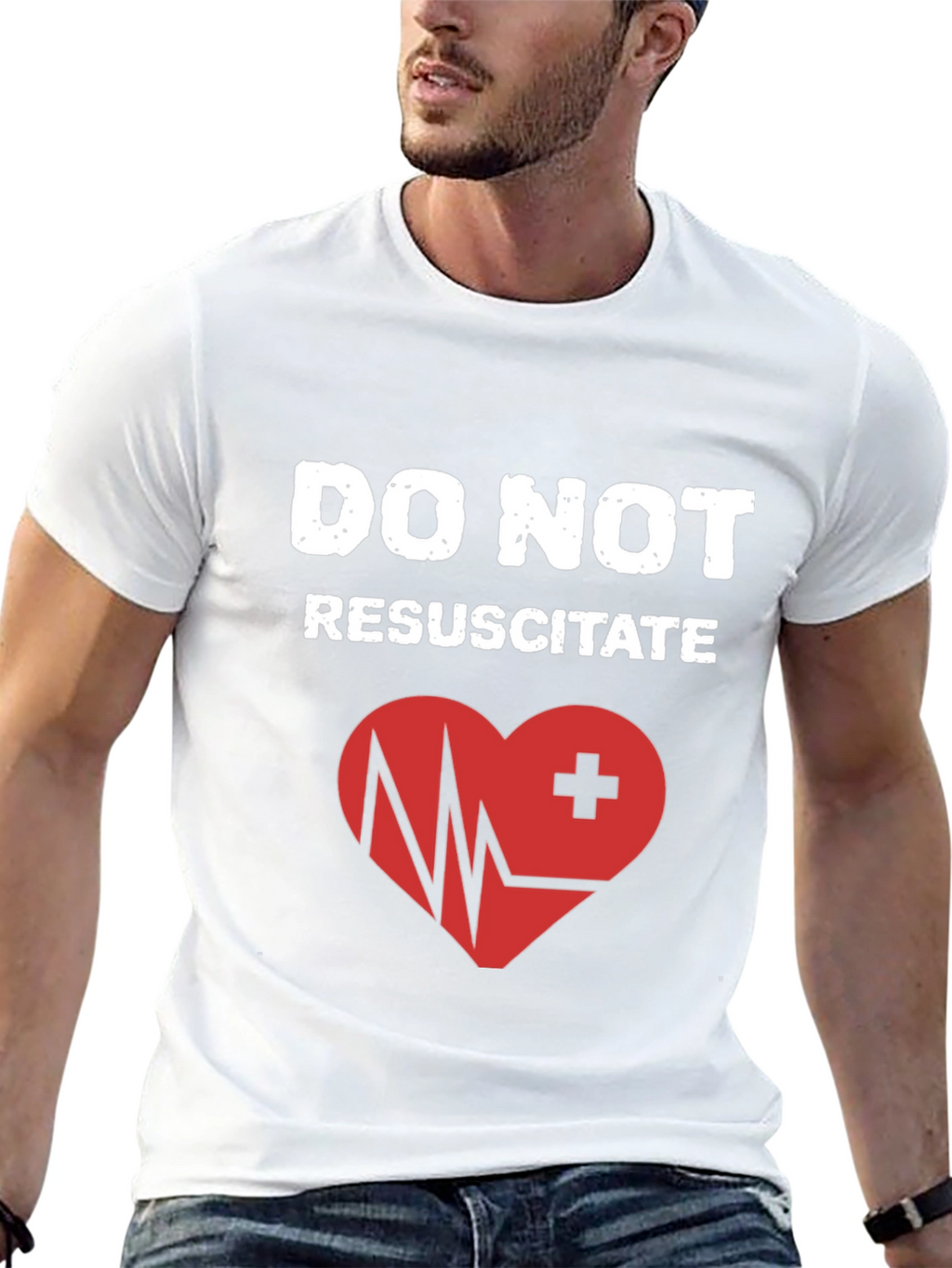 Do Not Resuscitate Graphic T-Shirt - Heart Design