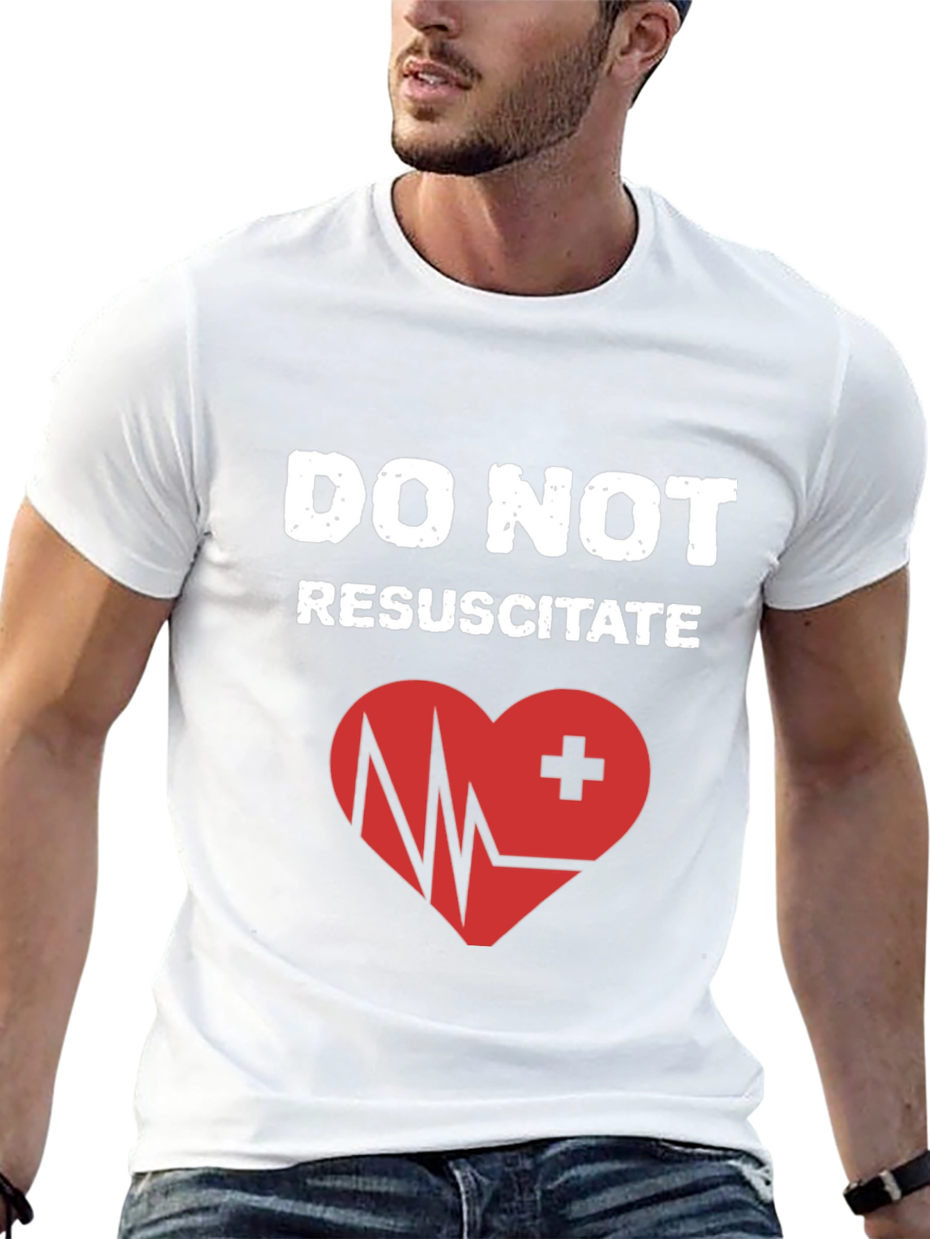 Do Not Resuscitate Graphic T-Shirt - Heart Design