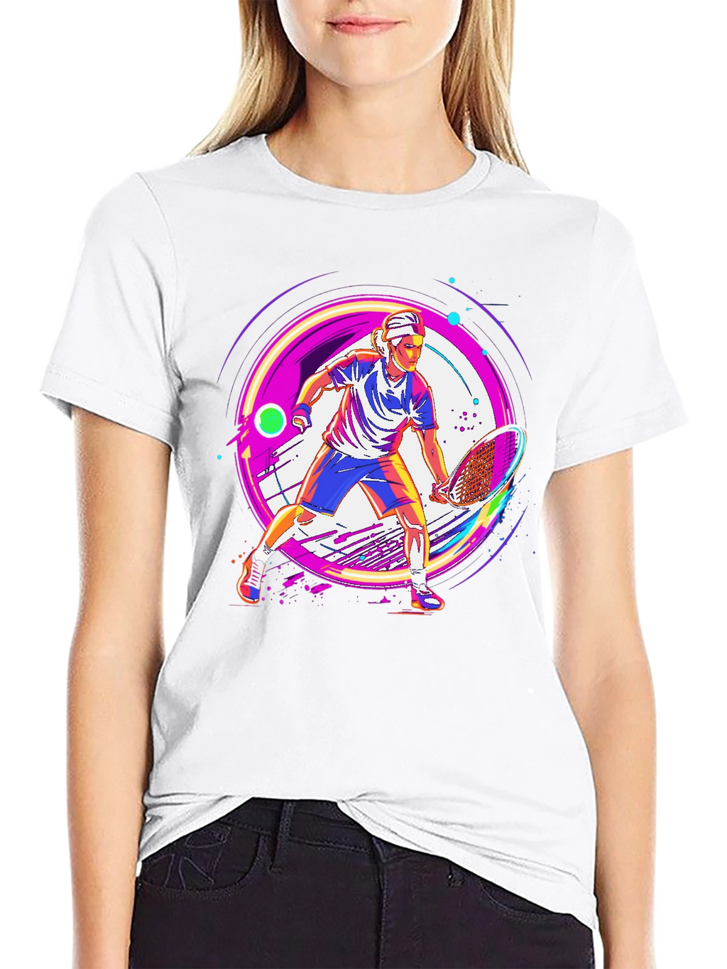 Tennis Player Graphic T-Shirt - Modern Sportswear