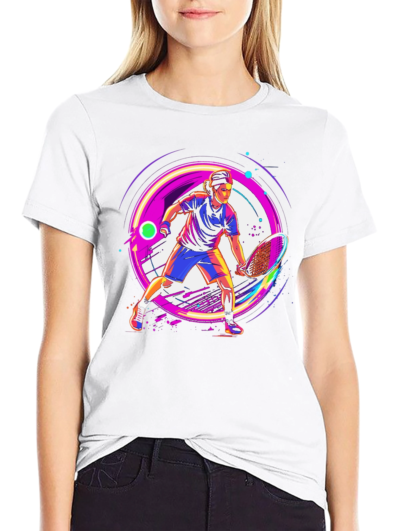 Tennis Player Graphic T-Shirt - Modern Sportswear