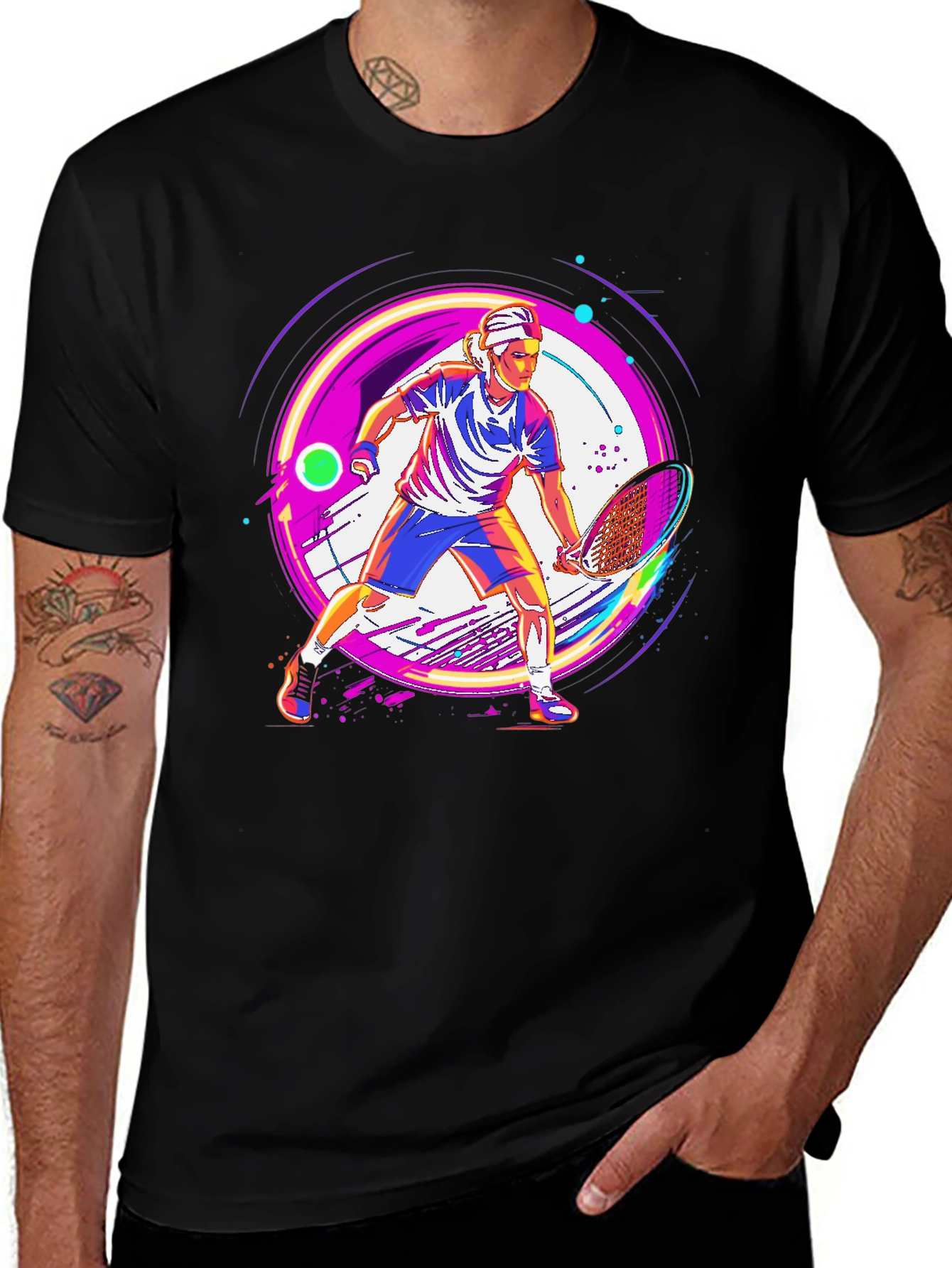 Tennis Player Graphic T-Shirt - Modern Sportswear