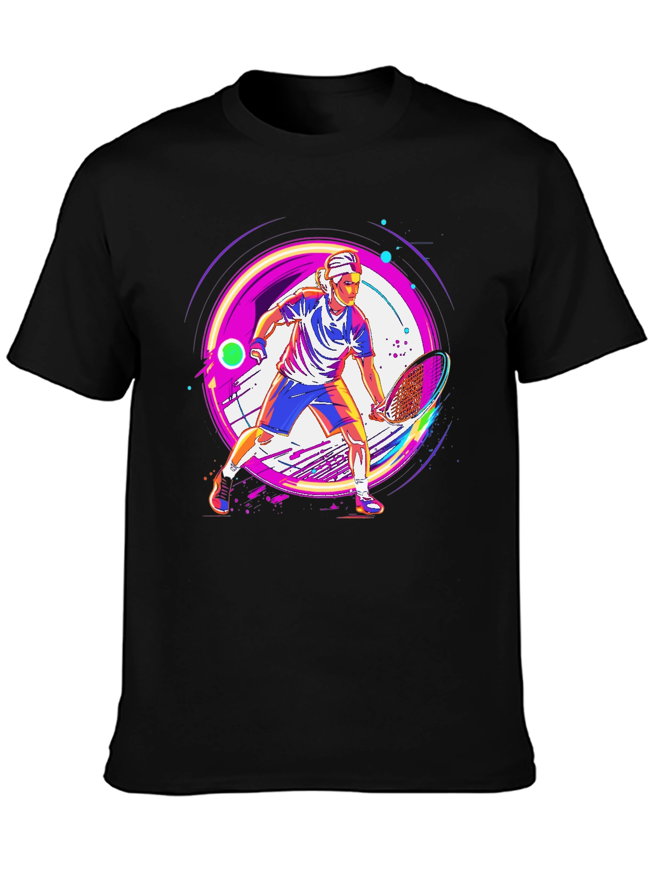 Tennis Player Graphic T-Shirt - Modern Sportswear