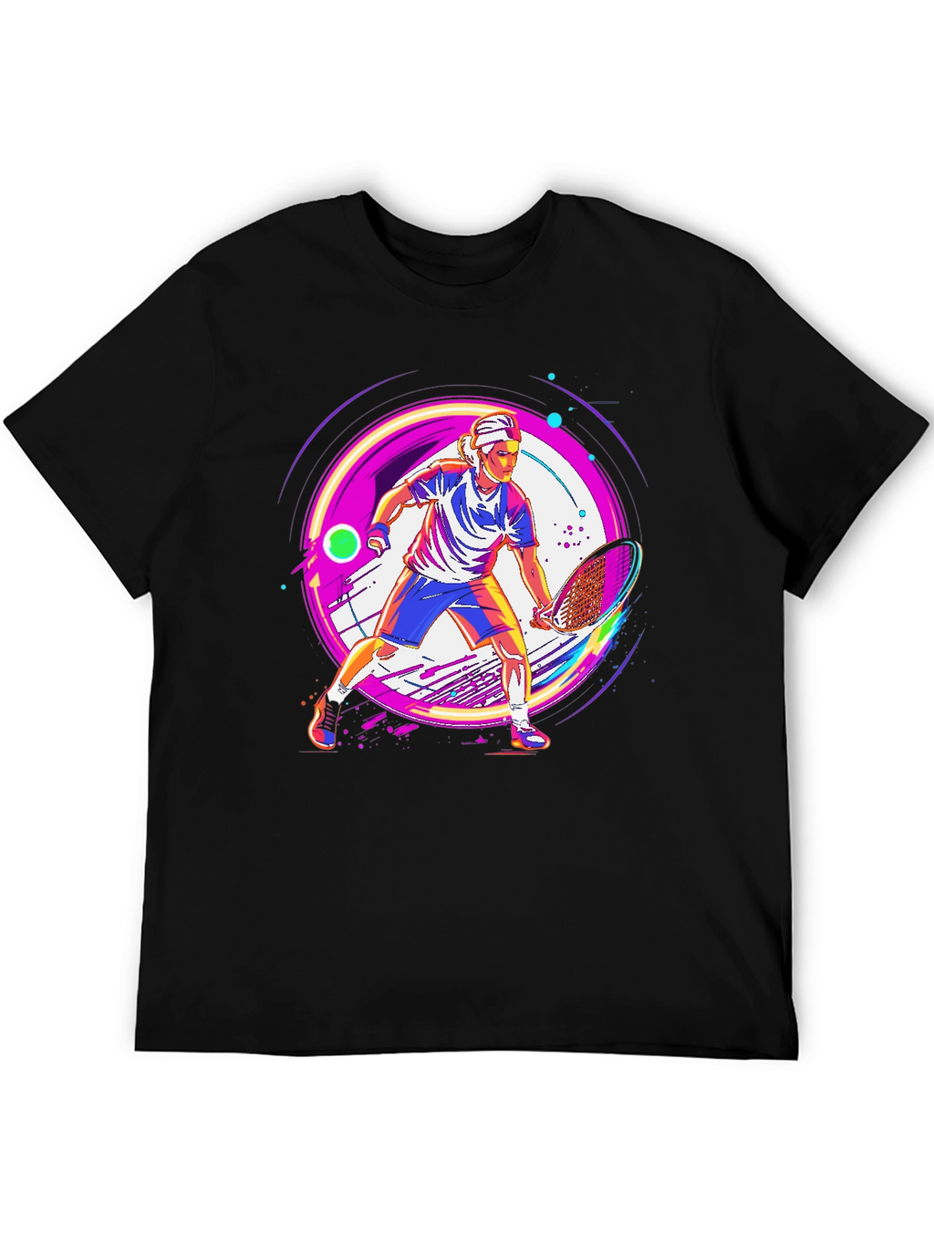 Tennis Player Graphic T-Shirt - Modern Sportswear