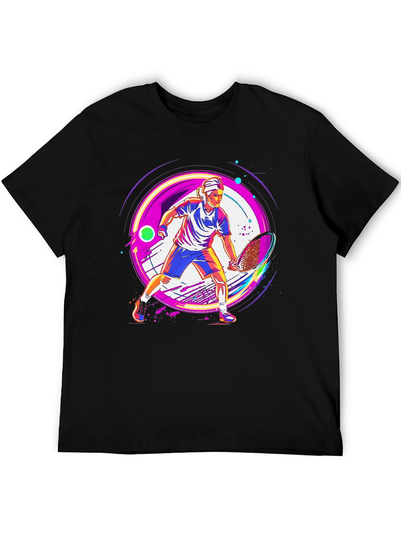 Tennis Player Graphic T-Shirt - Modern Sportswear