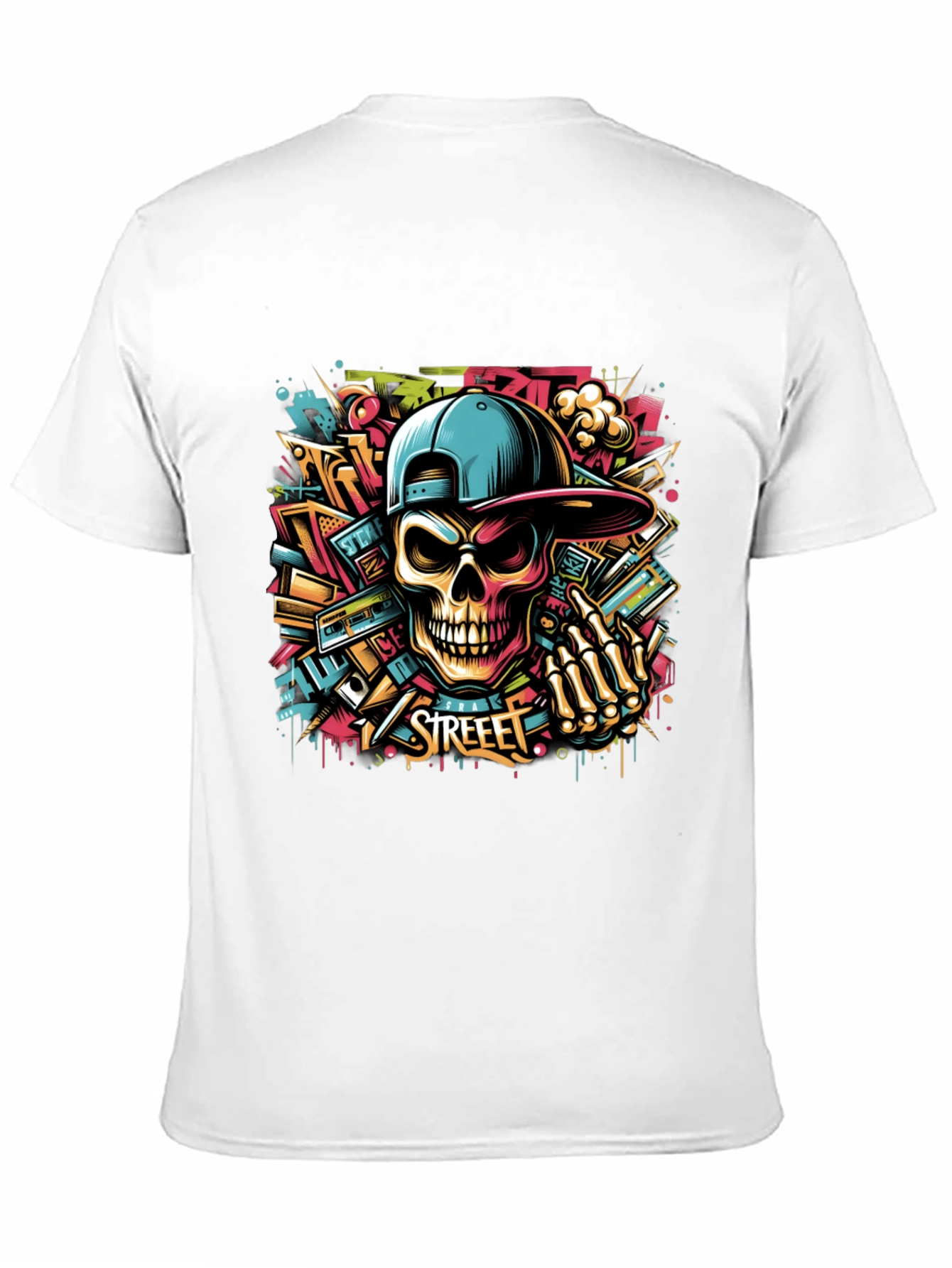 Street Art Skull Graphic Tee - Urban Style