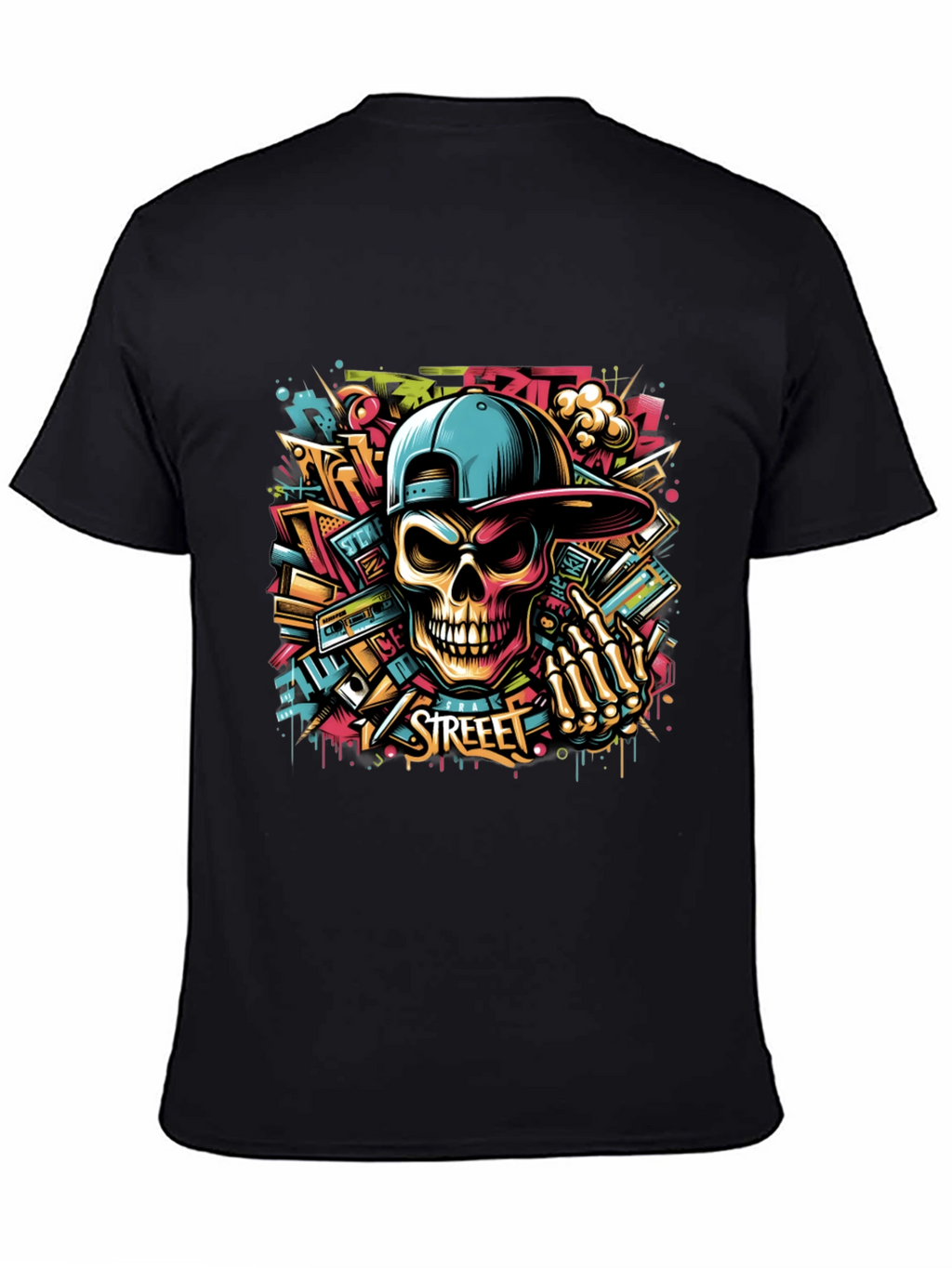 Street Art Skull Graphic Tee - Urban Style