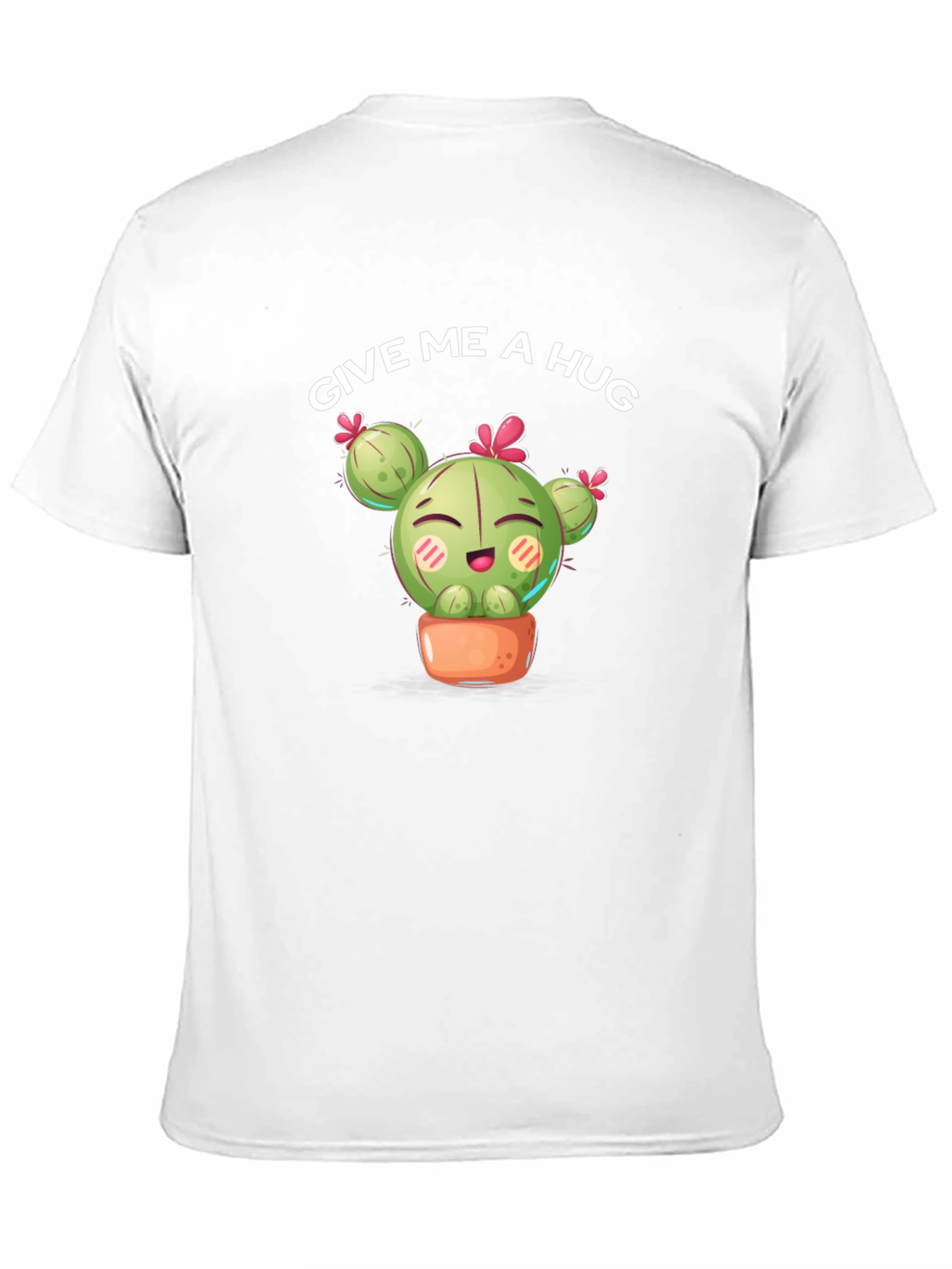 Give Me a Hug Cactus Graphic Tee - Black