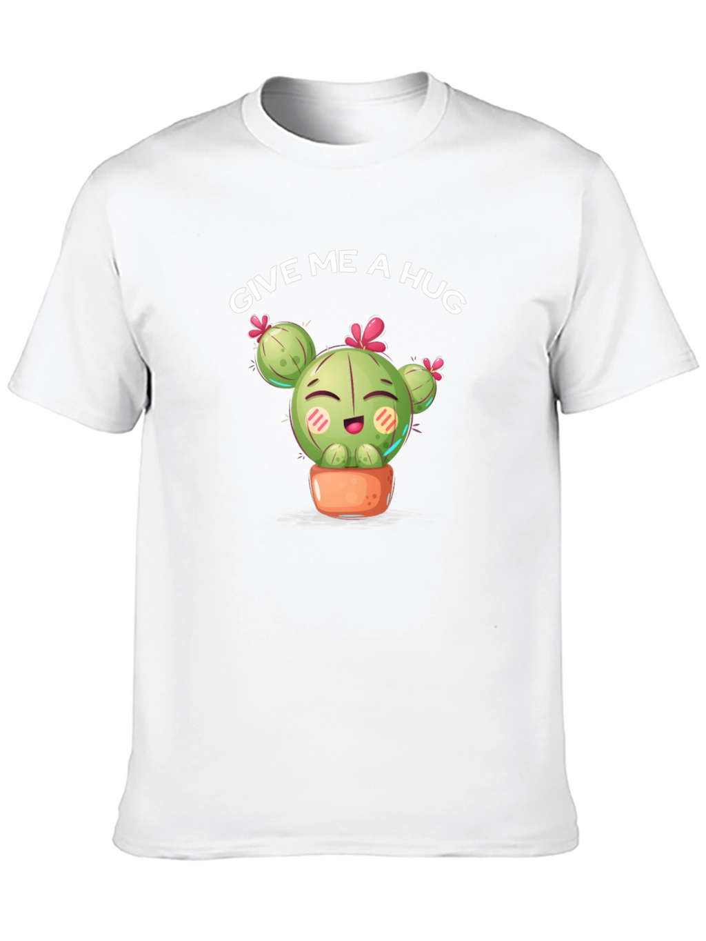 Give Me a Hug Cactus Graphic Tee - Black