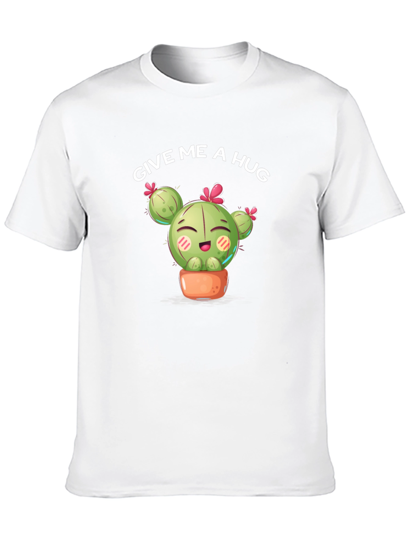 Give Me a Hug Cactus Graphic Tee - Black