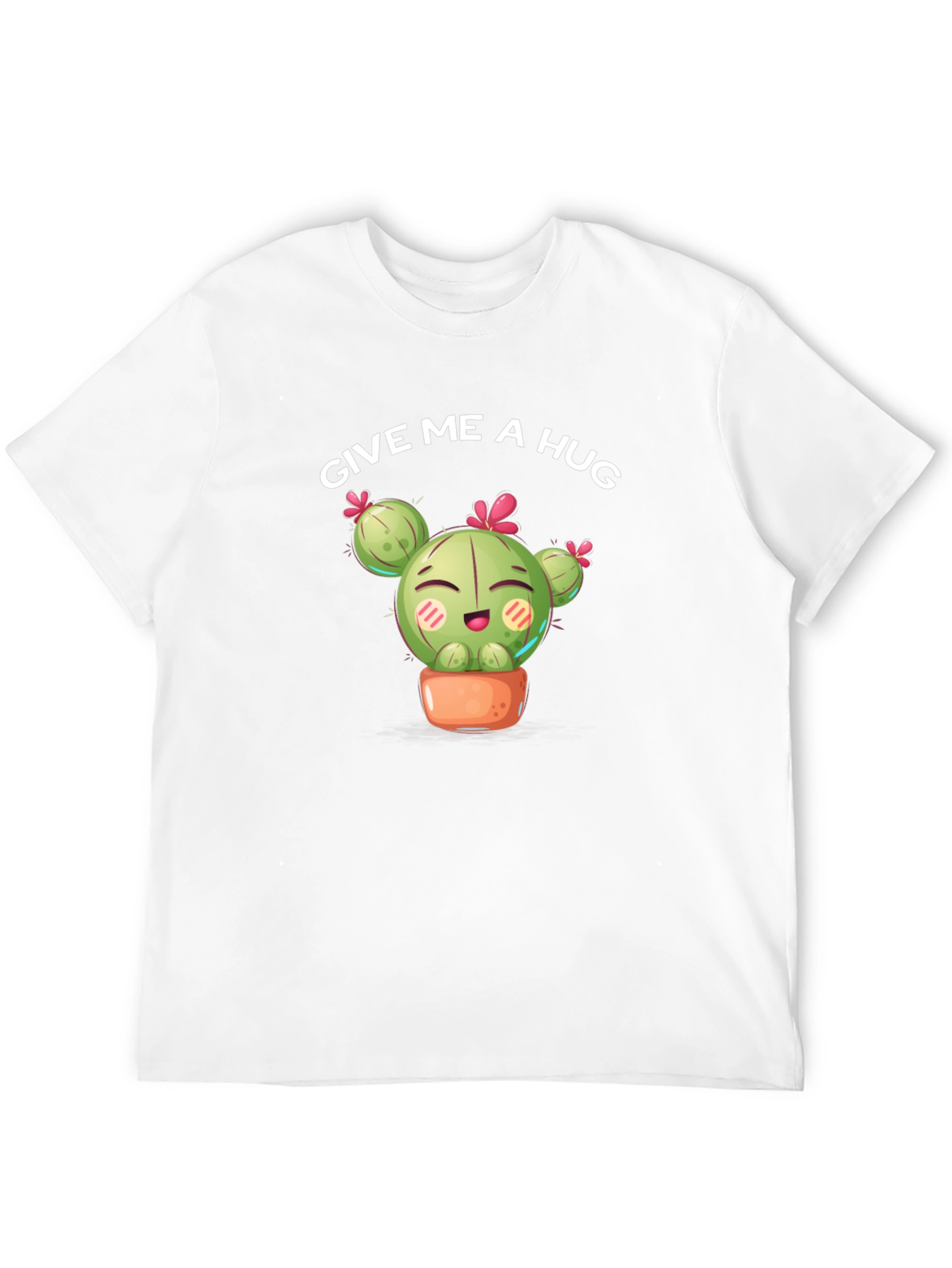 Give Me a Hug Cactus Graphic Tee - Black
