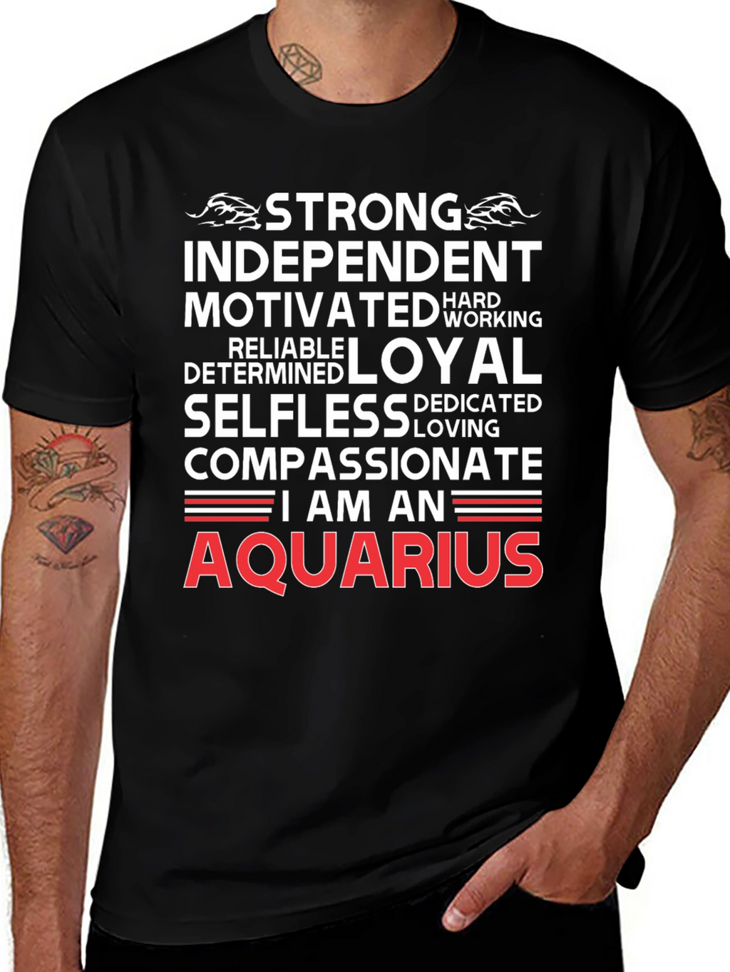 Aquarius Zodiac Sign Graphic T-Shirt