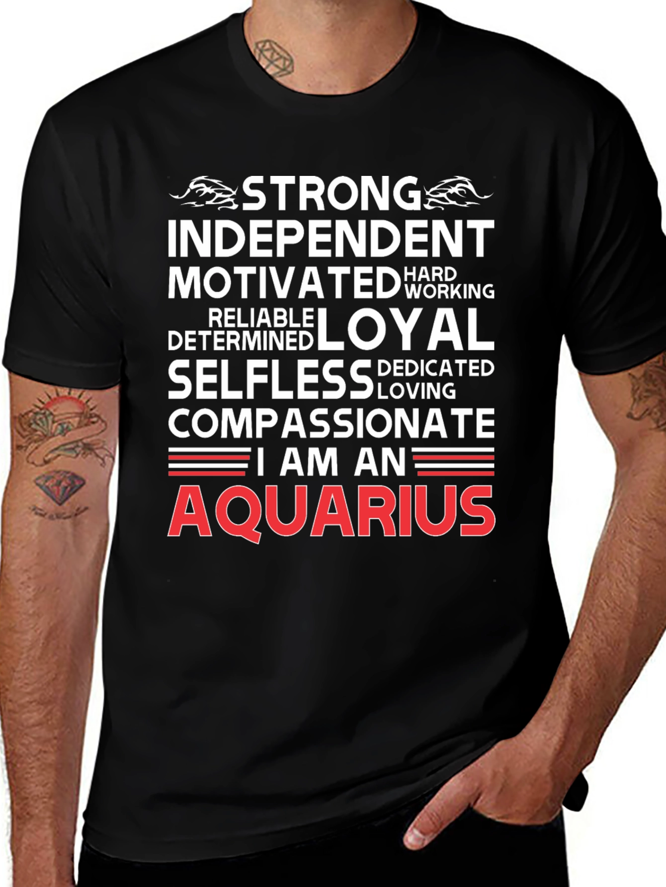 Aquarius Zodiac Sign Graphic T-Shirt