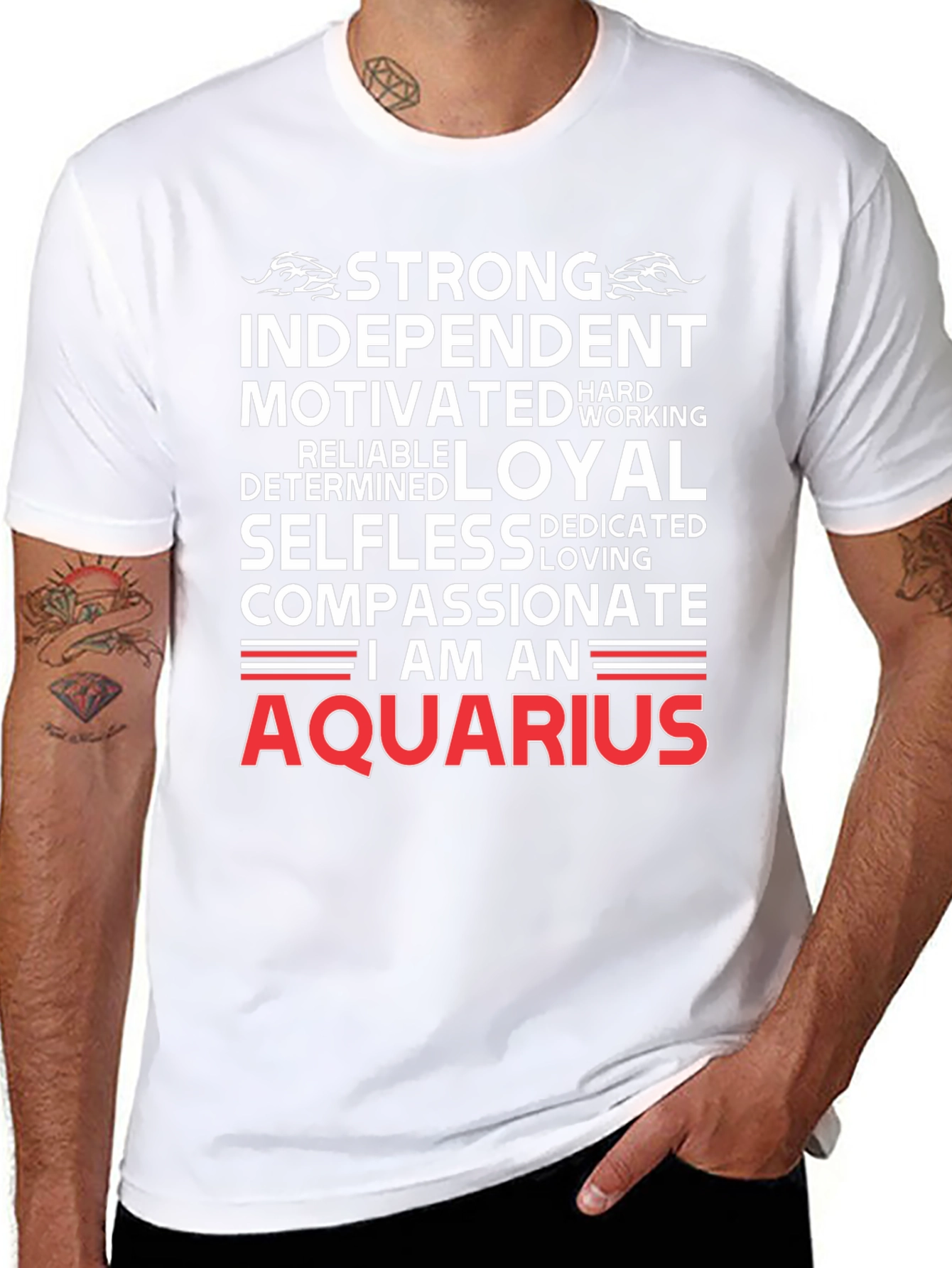 Aquarius Zodiac Sign Graphic T-Shirt