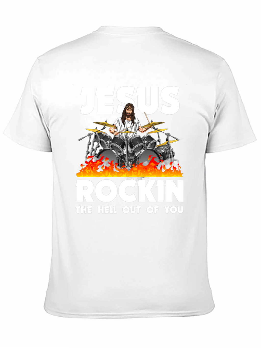 Jesus Rockin T-Shirt - Black Cotton Blend